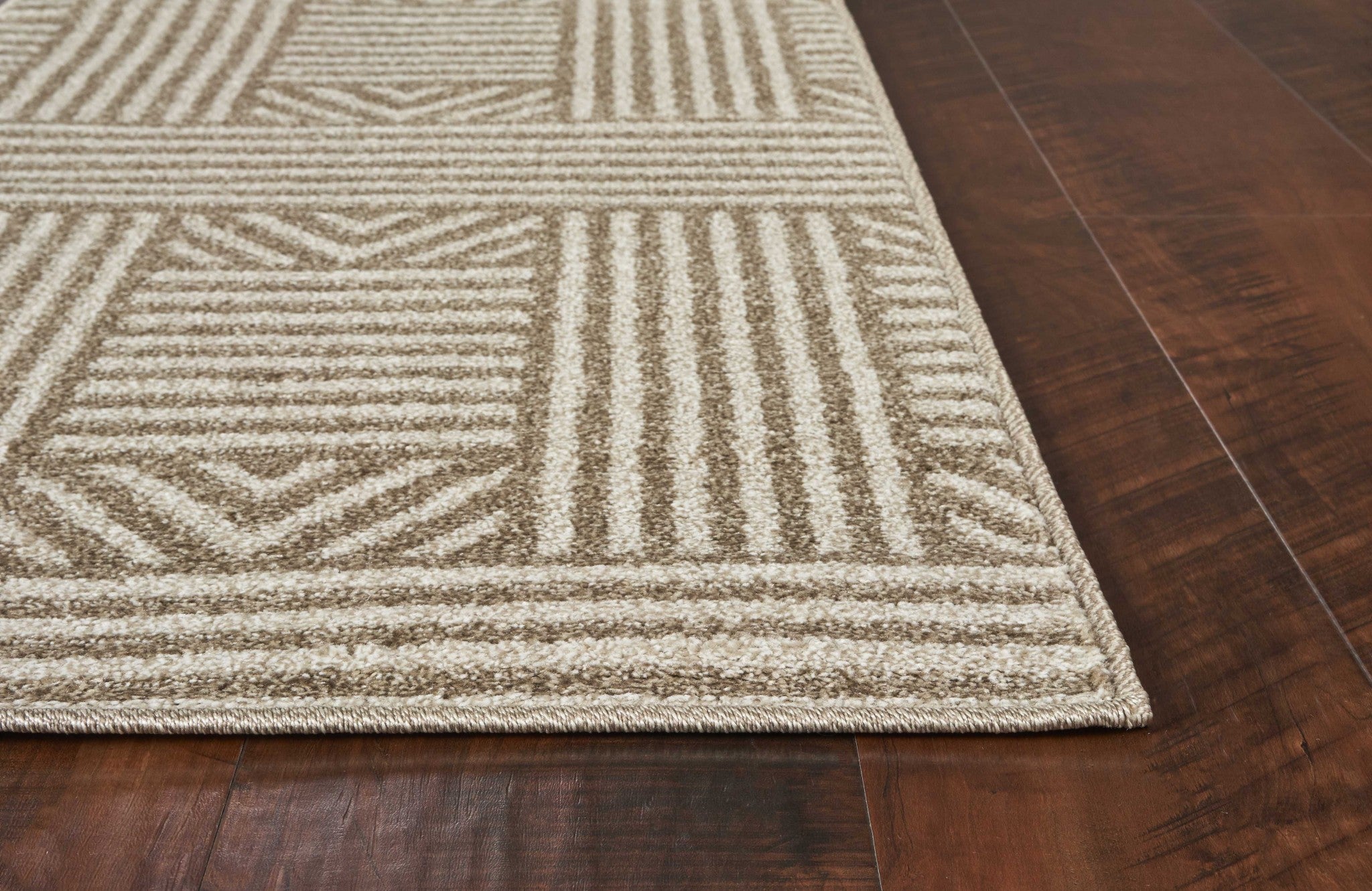 3' X 5' Beige Uv Treated Polypropylene Area Rug