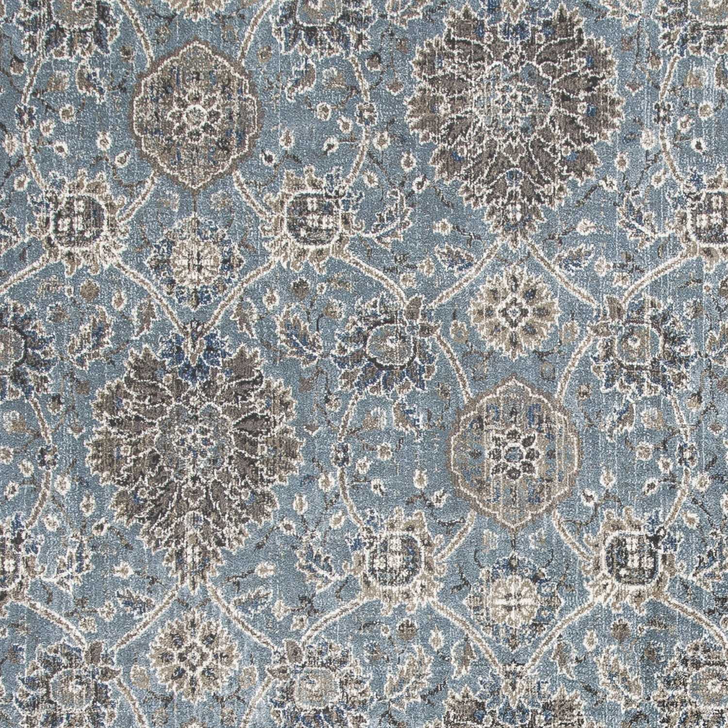 2' X 3' Viscose Ivory Or Blue Accent Rug