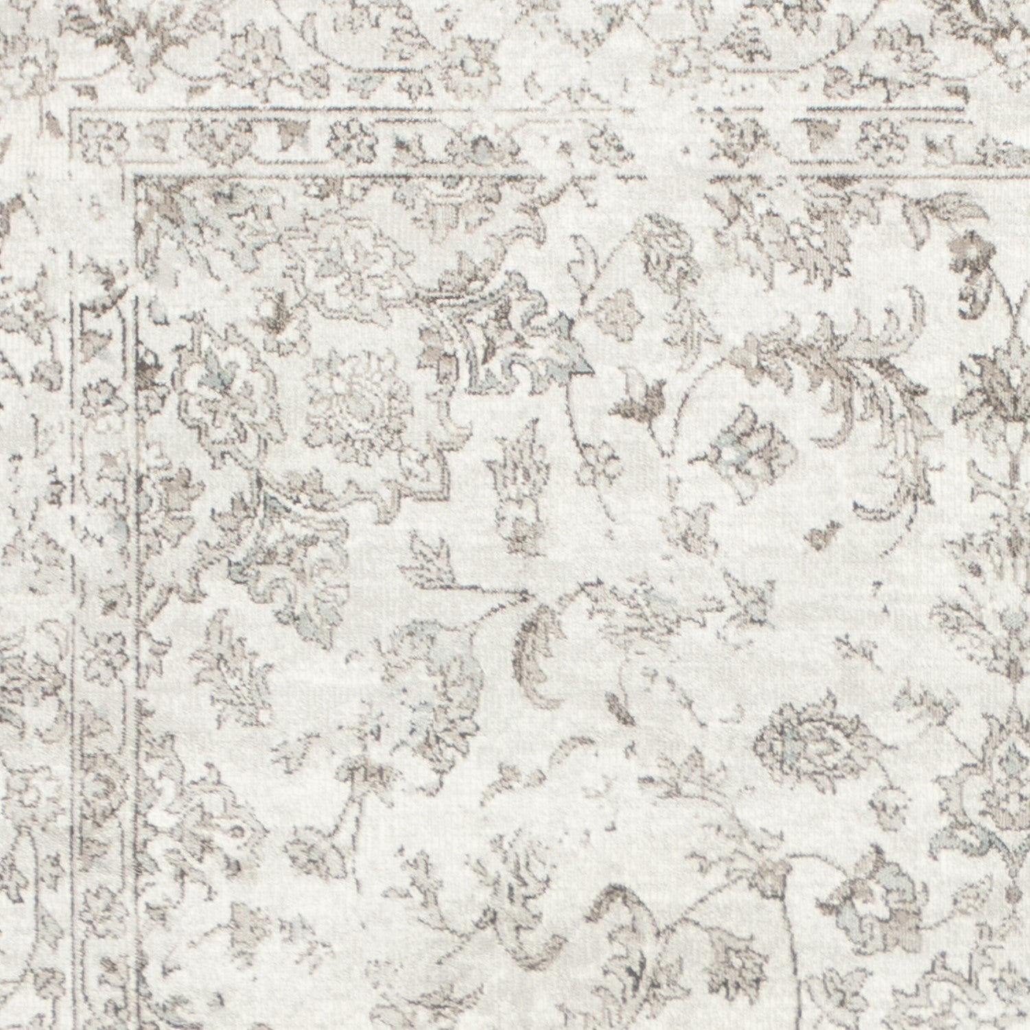 2' X 3' Viscose Silver Accent Rug