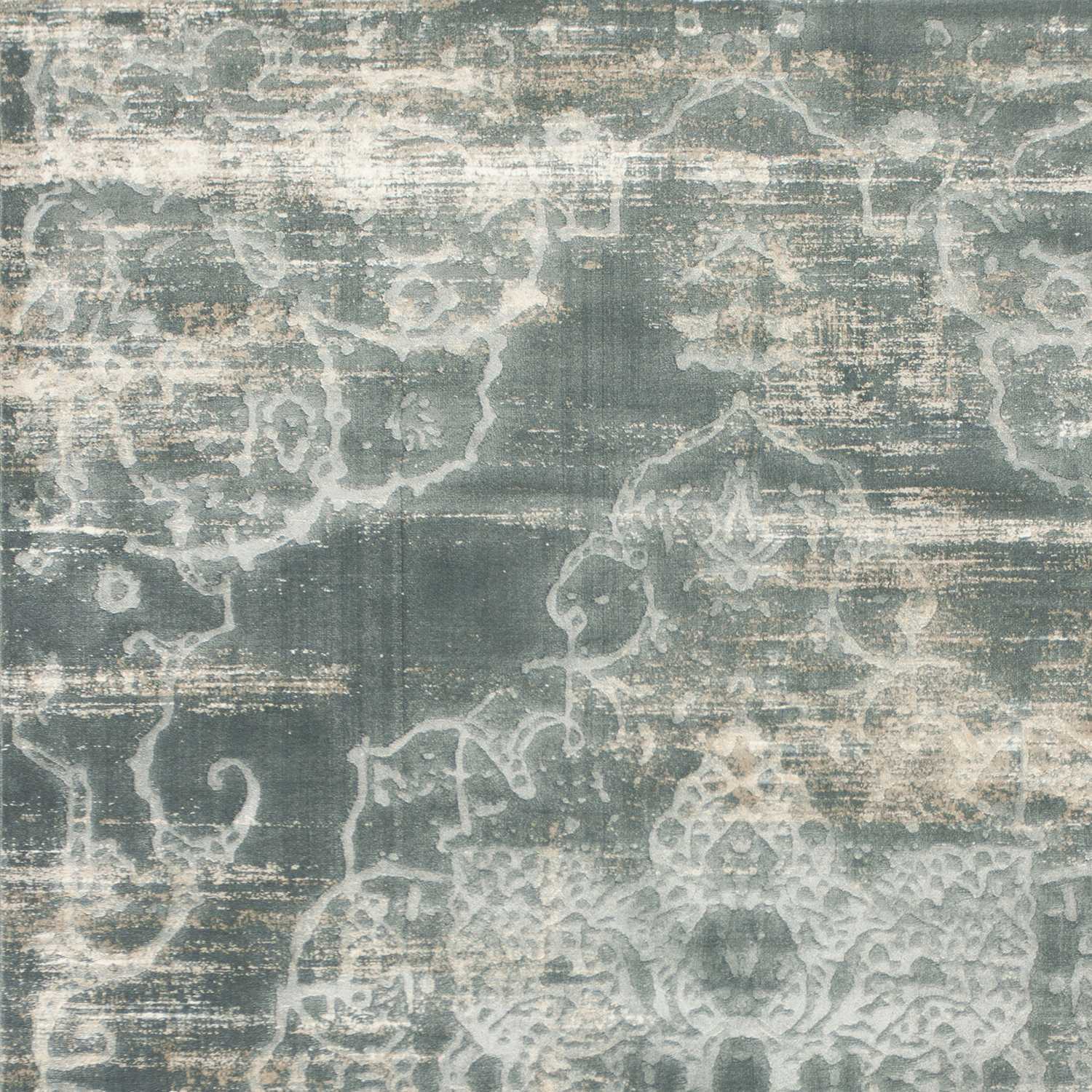 3' X 5' Slate Blue Medallion Area Rug