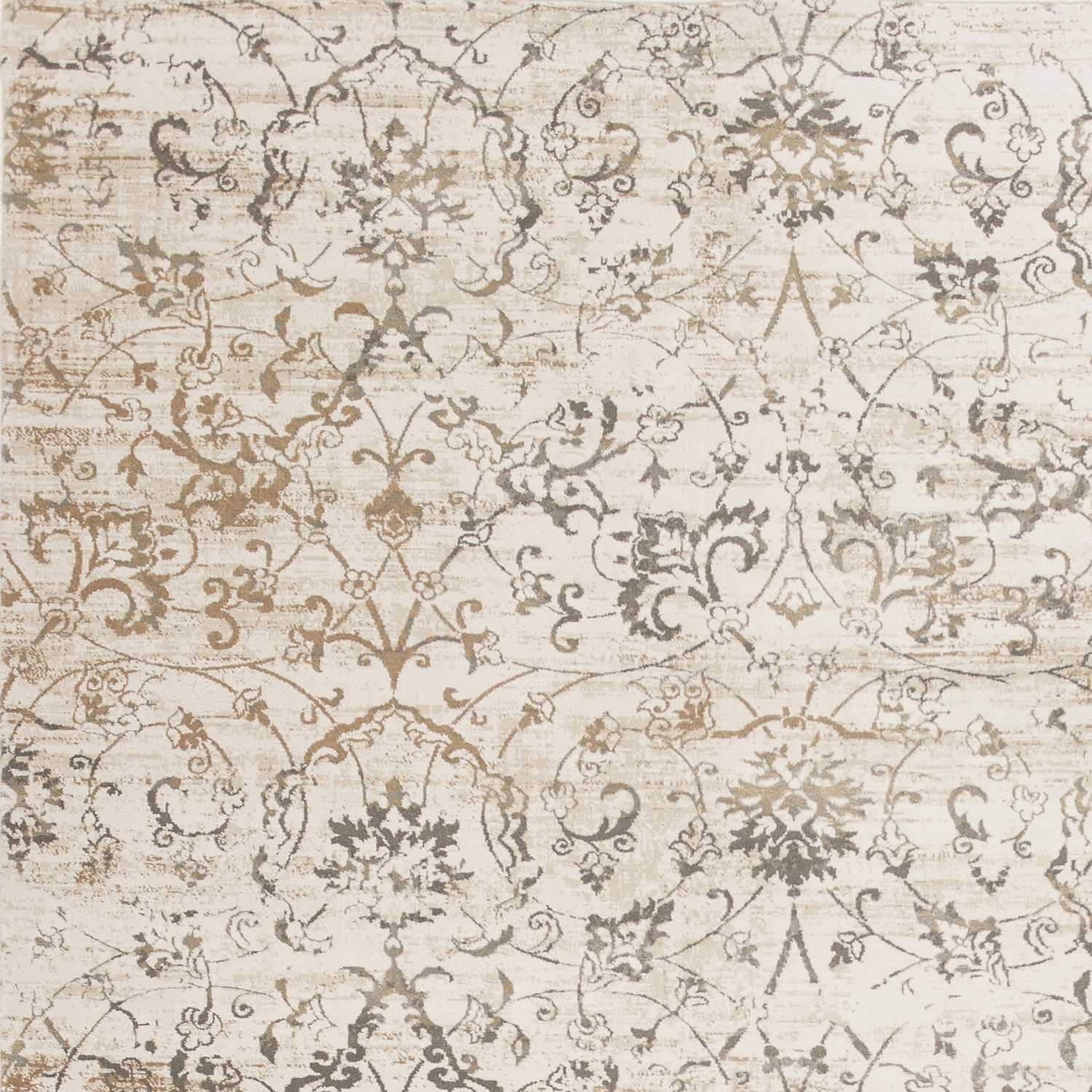 3' X 5' Beige Vintage Vines Area Rug