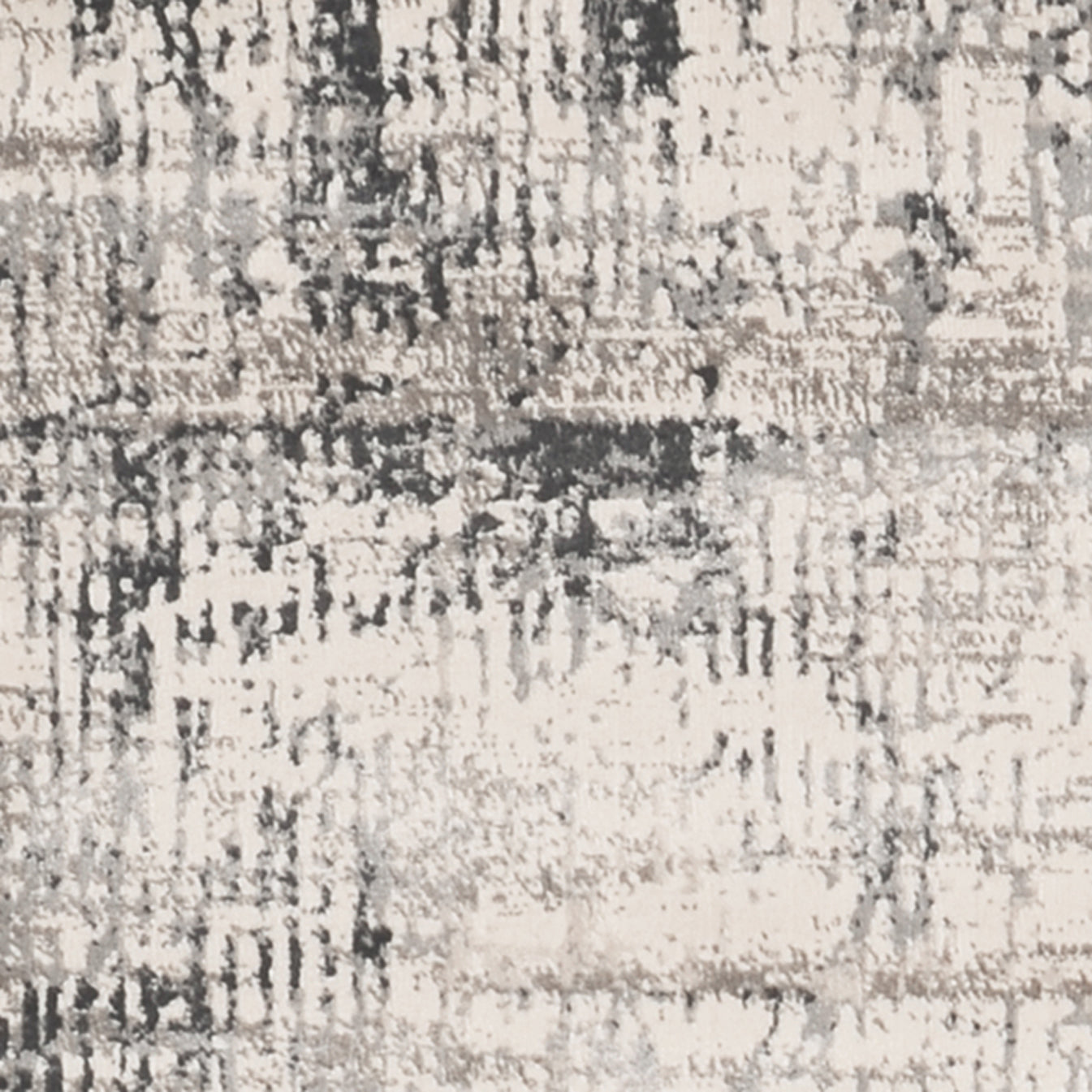 3'X5' Ivory Silver Machine Woven Abstract Scratch Indoor Area Rug