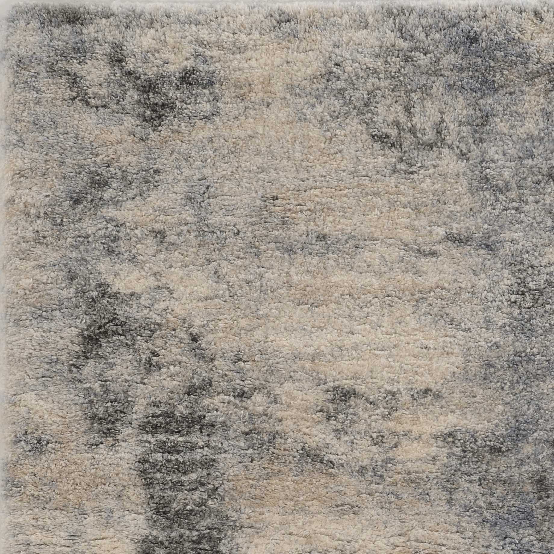 4'X6' Ivory Blue Machine Woven Abstract Indoor Area Rug