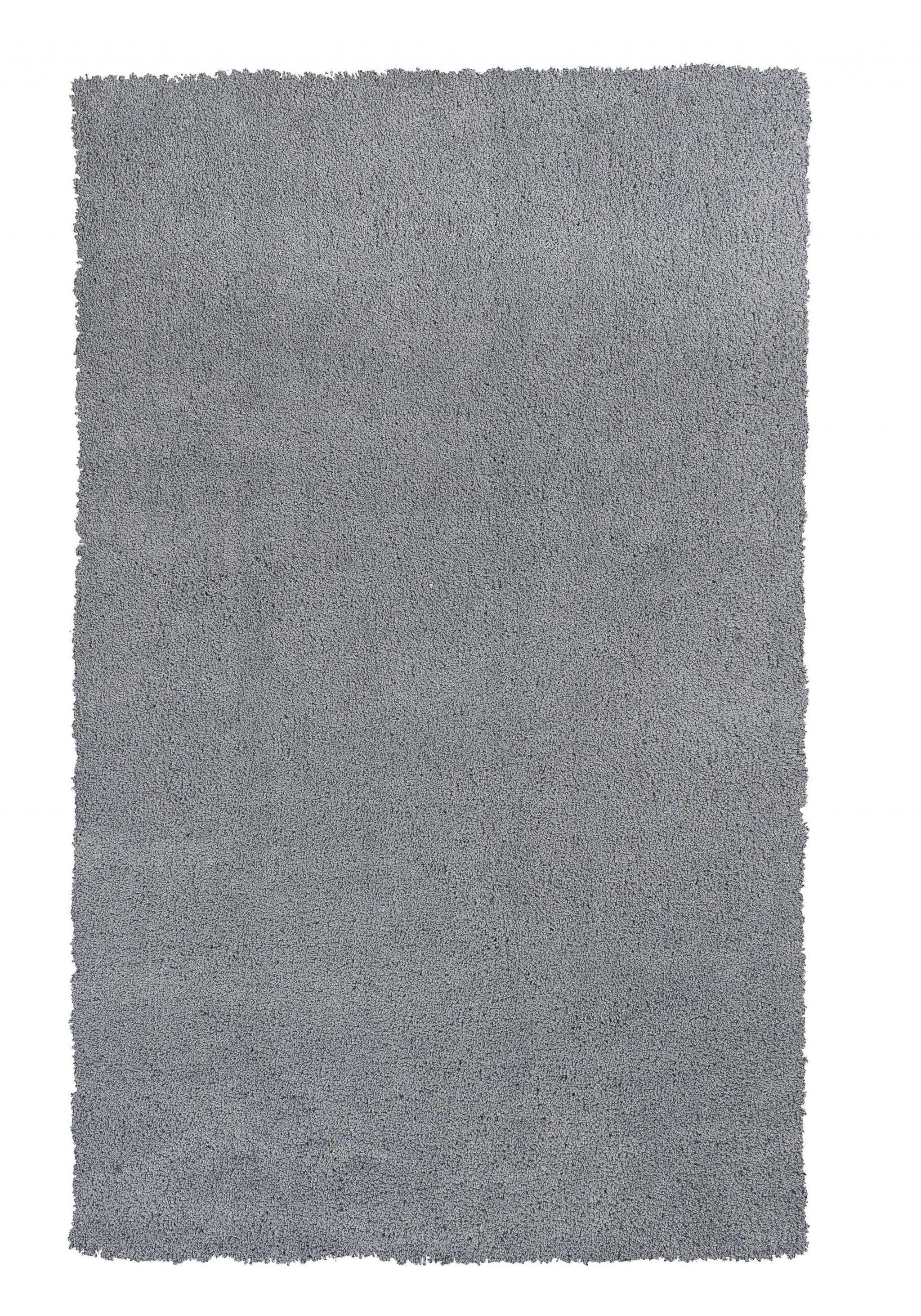 3' X 5' Grey Plain Area Rug