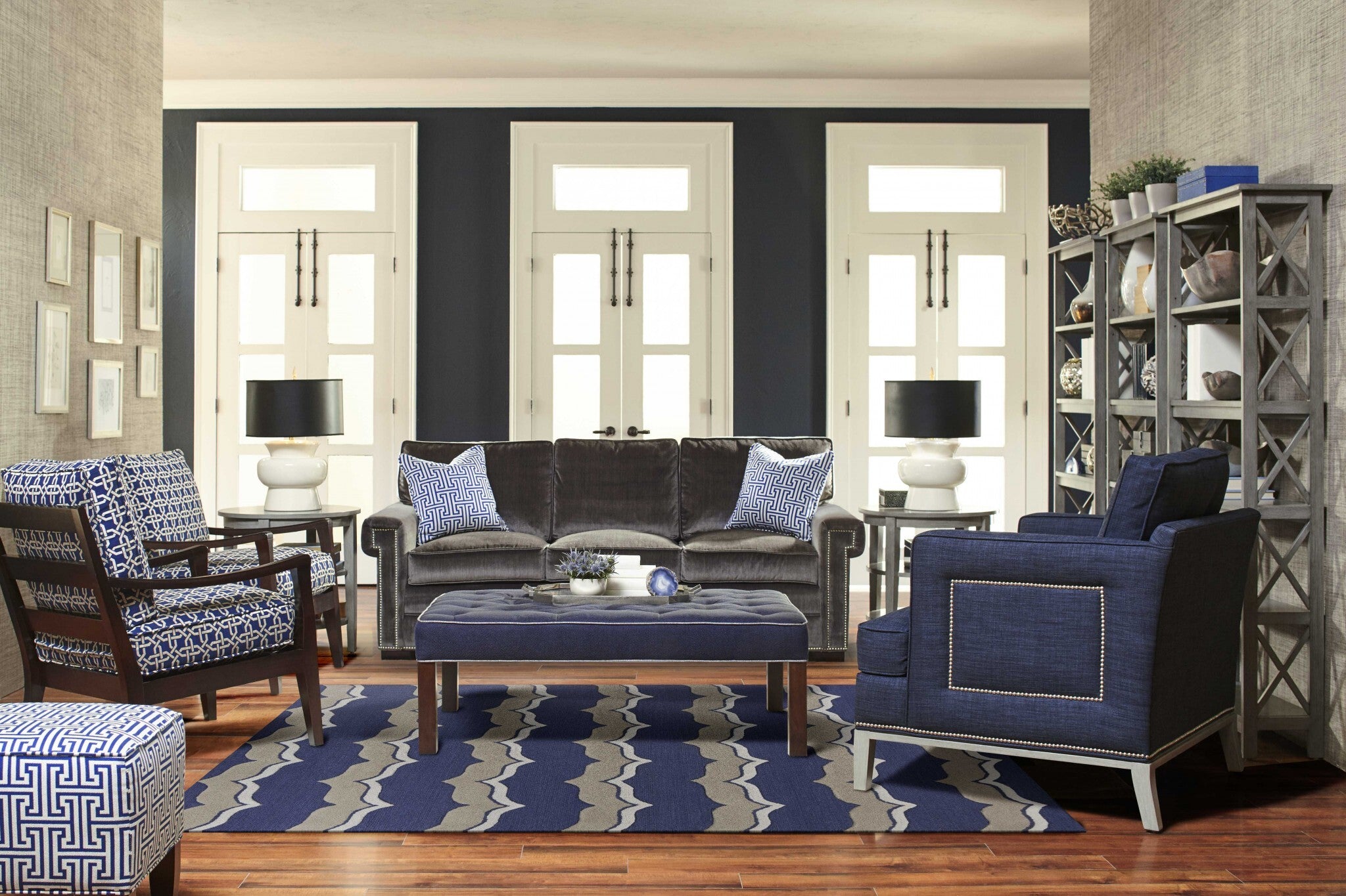 3'3 X 5'3 Wool Indigo Pumice Area Rug