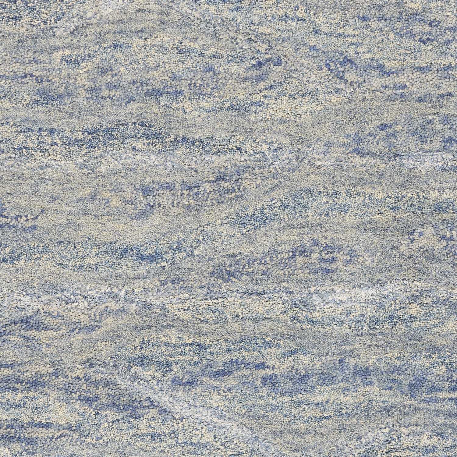 3'X5' Ocean Blue Hand Tufted Abstract Indoor Area Rug