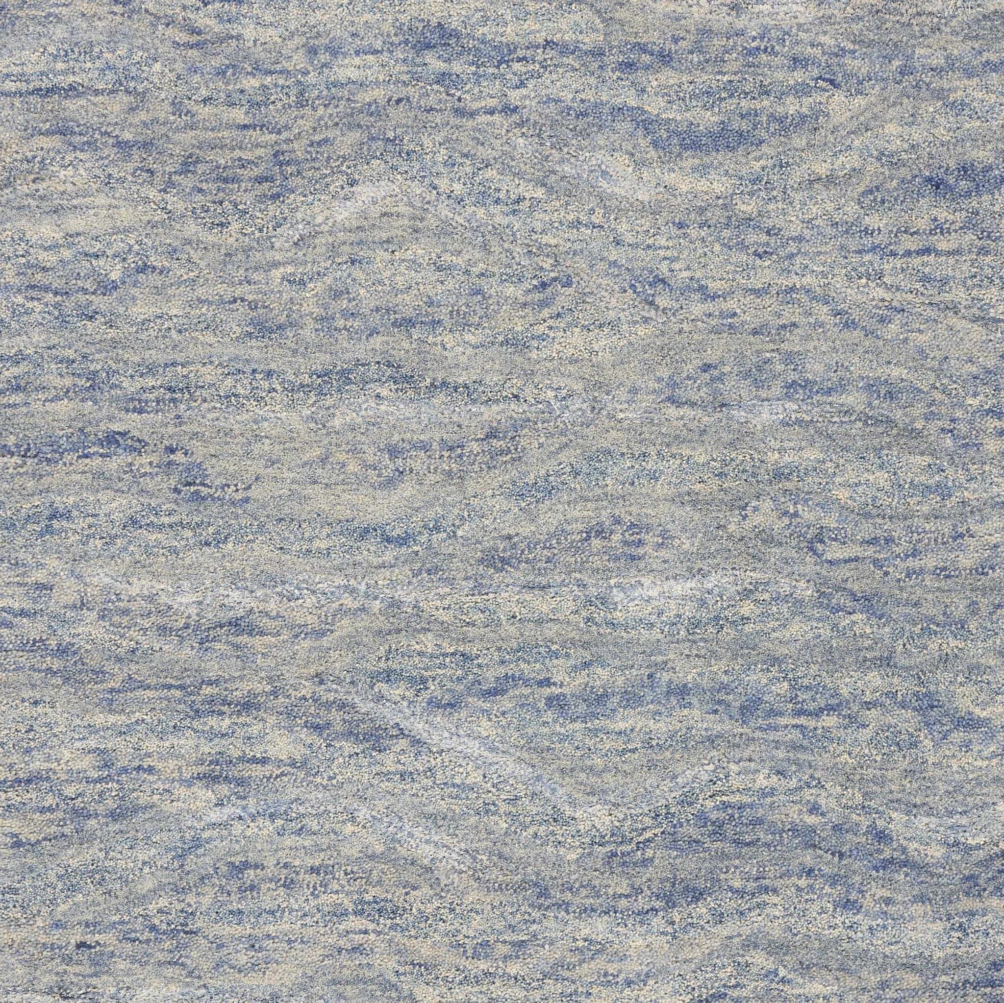 3'X5' Ocean Blue Hand Tufted Abstract Indoor Area Rug
