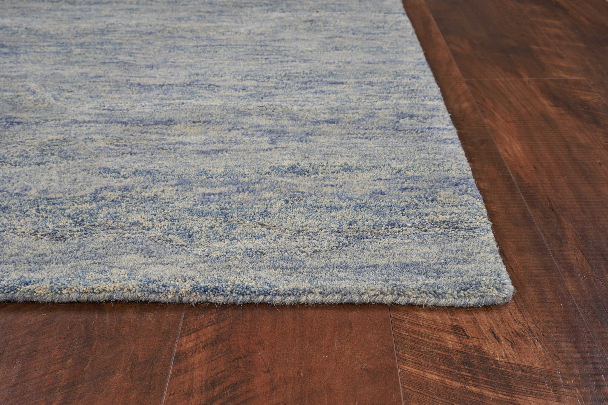 3'X5' Ocean Blue Hand Tufted Abstract Indoor Area Rug