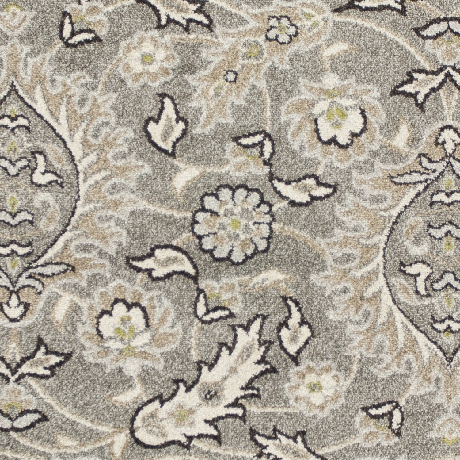 5' X 8' Grey Medallion Uv Treated Area Rug