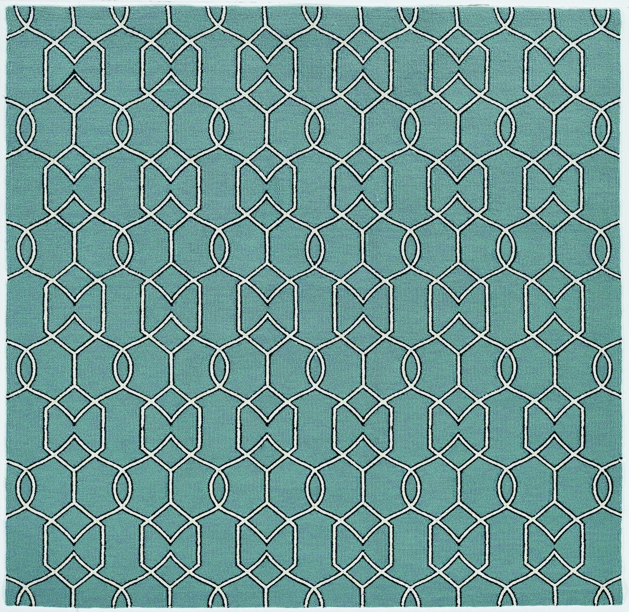 7' Square Uv Treated Polypropylene Spa Area Rug