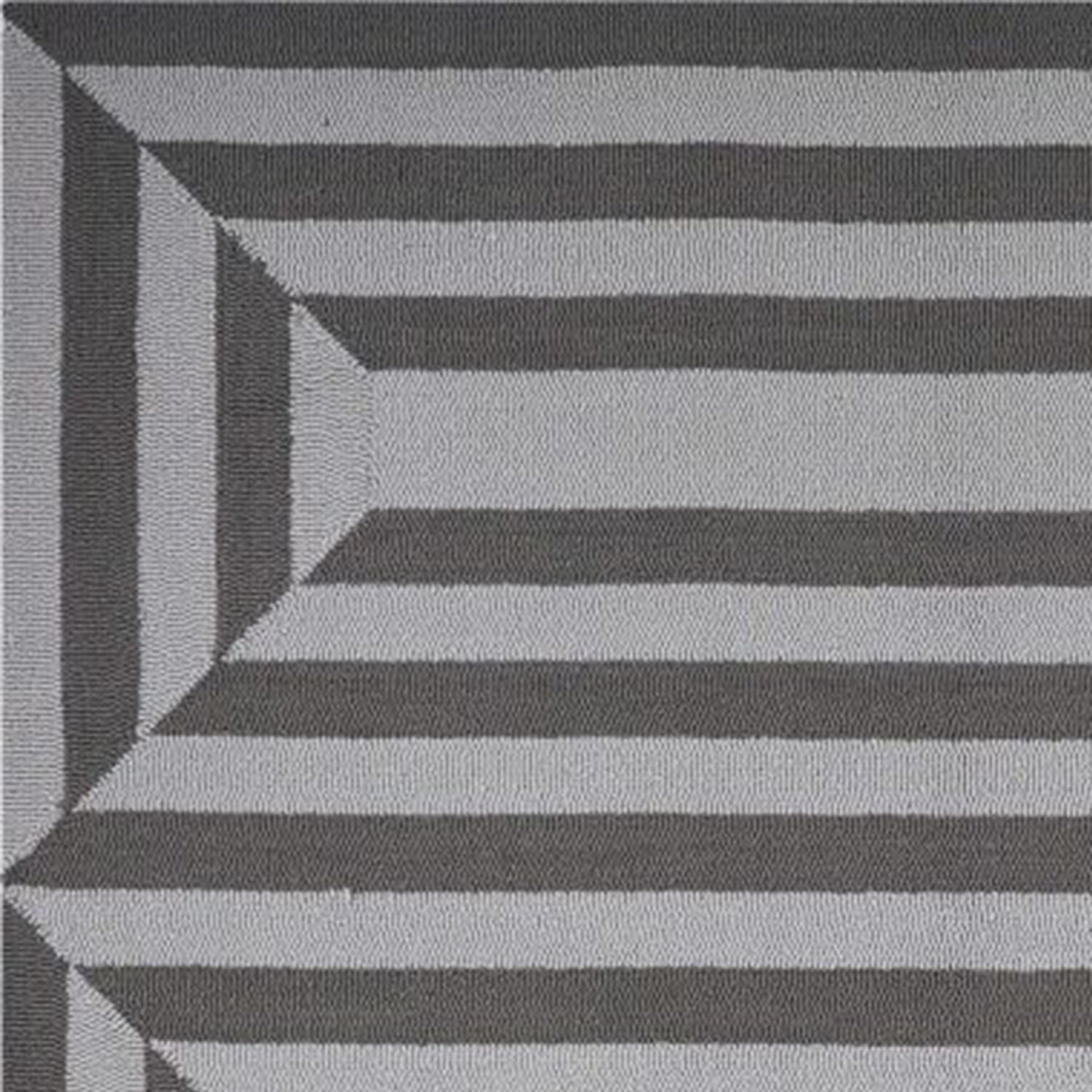 7' Square Uv Treated Polypropylene Charcoal Area Rug