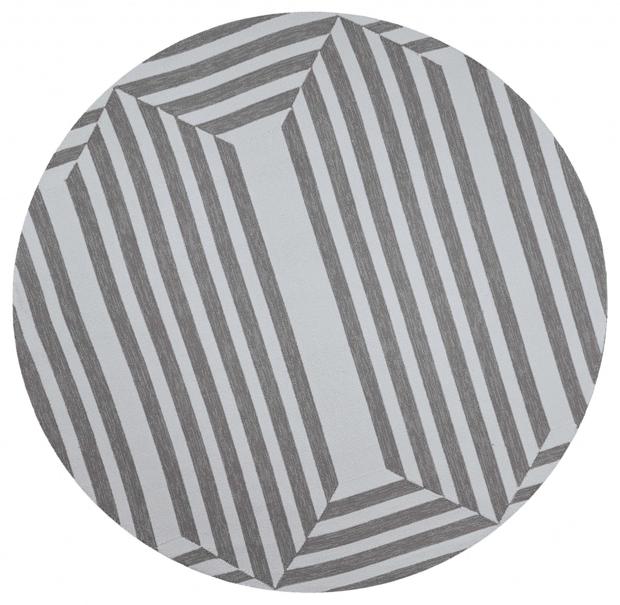 7' Round Uv Treated Polypropylene Oatmeal Area Rug