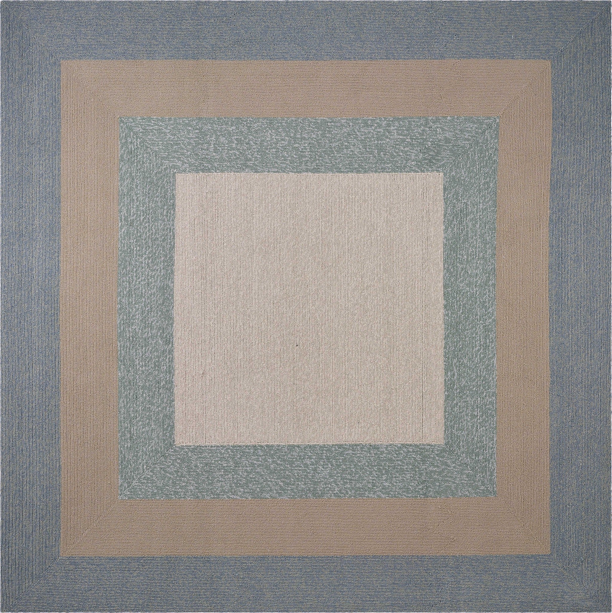 7' Square Uv Treated Polypropylene Spa Area Rug