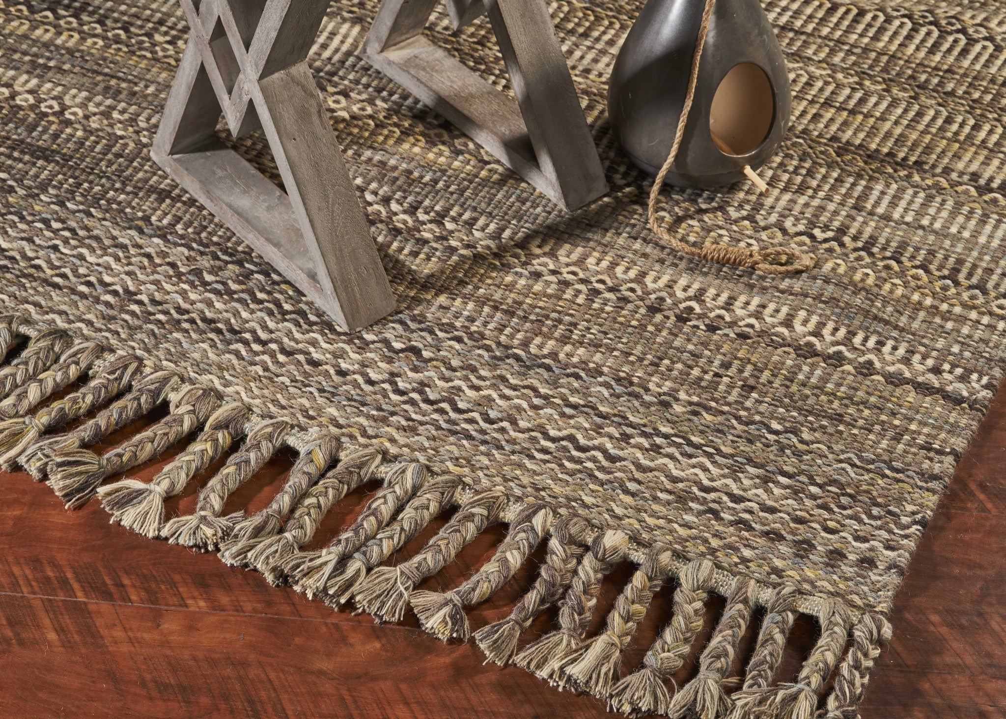 5 X 8 Wool Slate Area Rug