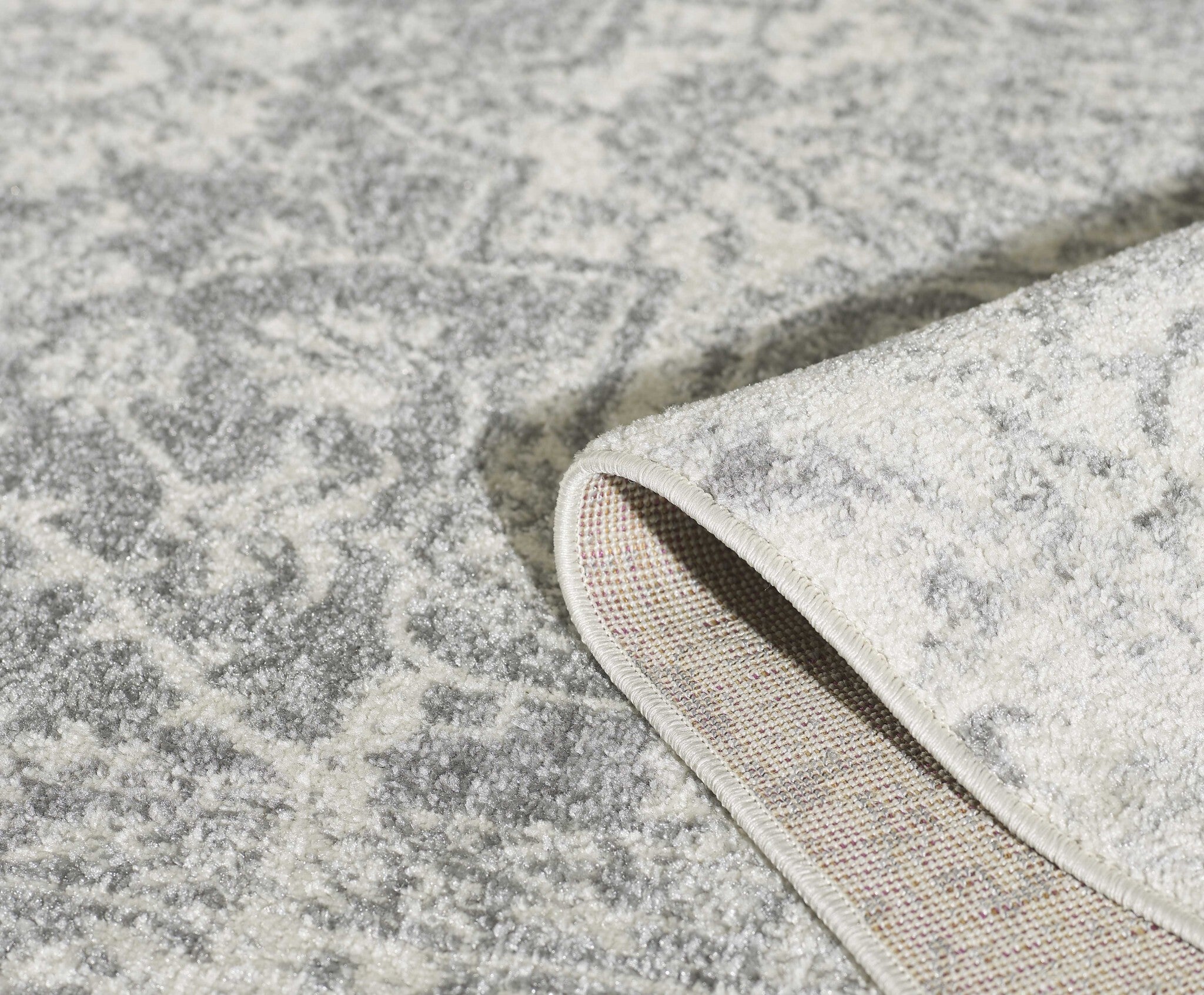 2' X 7' Grey Polypropylene Area Rug