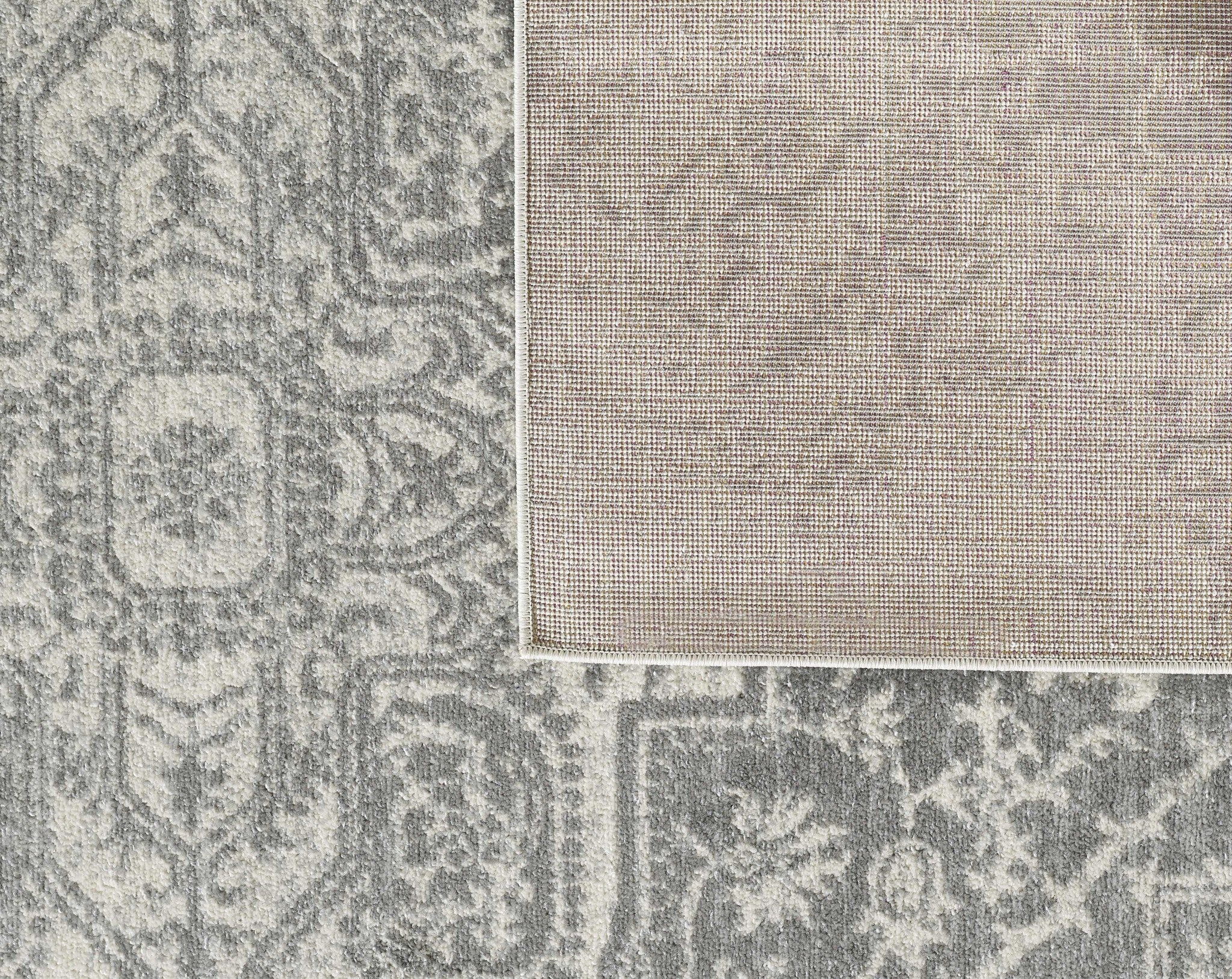 2' X 7' Grey Polypropylene Area Rug