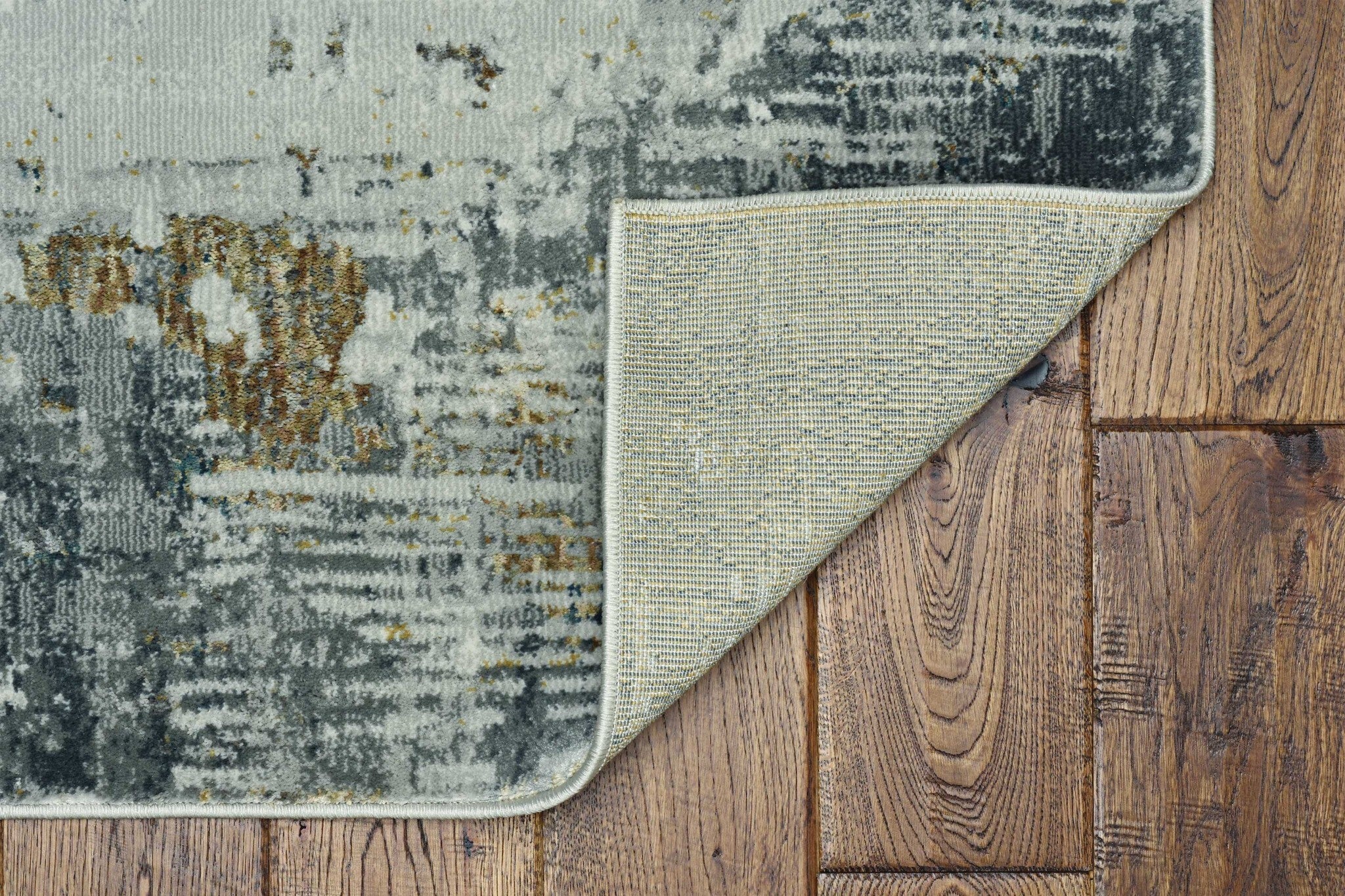 5' X 8' Grey Abstract Traditional Area Rug