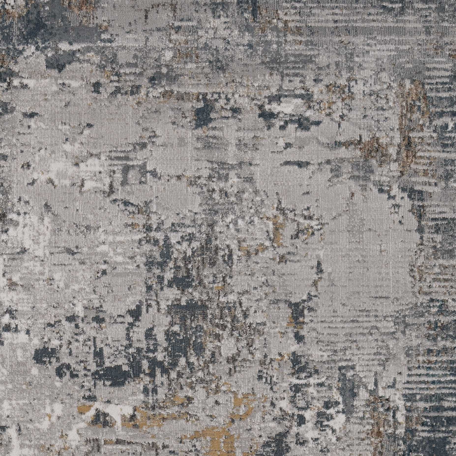 7'X10' Grey Machine Woven Abstract Smudge Indoor Area Rug