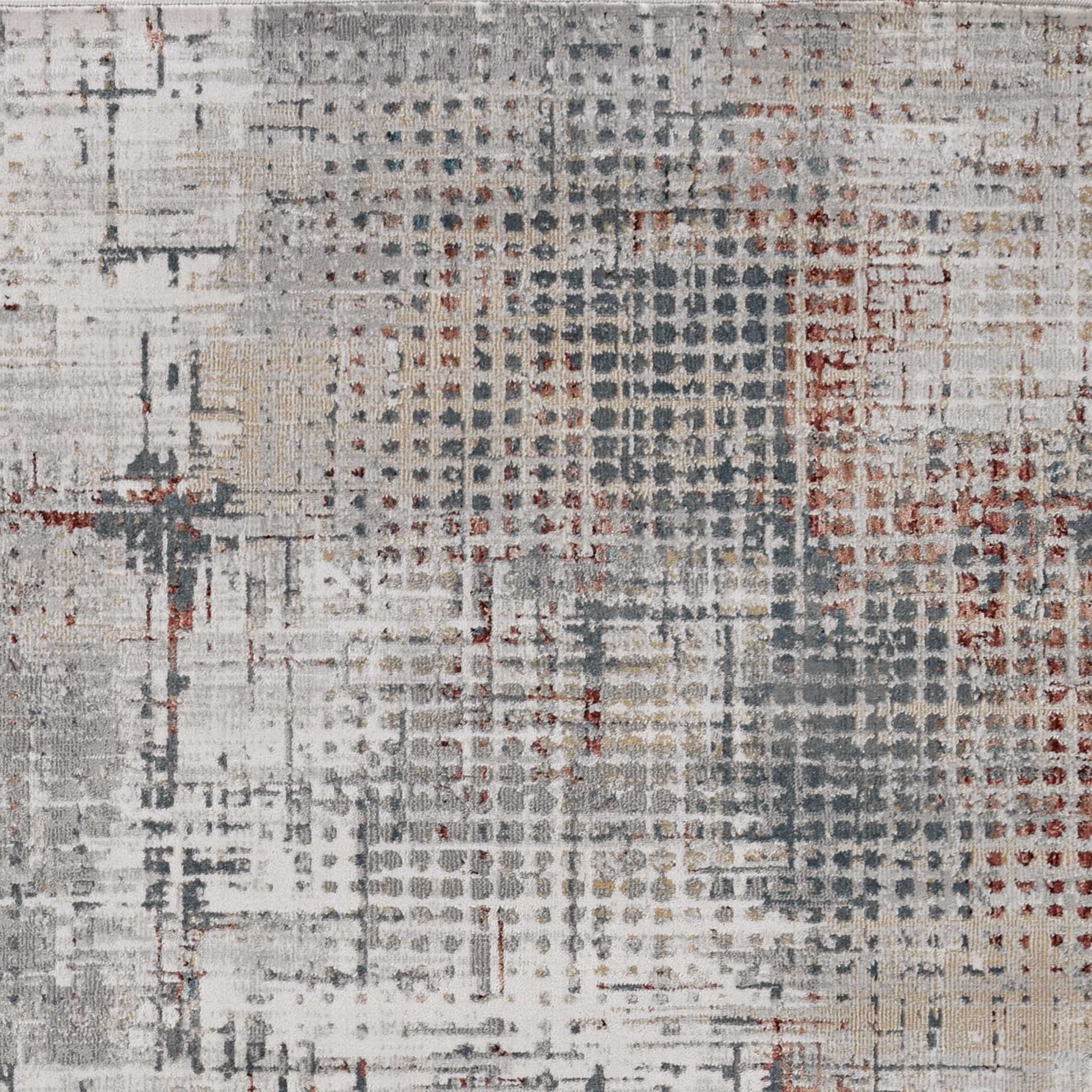 3' X 5' Grey Or Brick Polypropylene And Polyester Rug