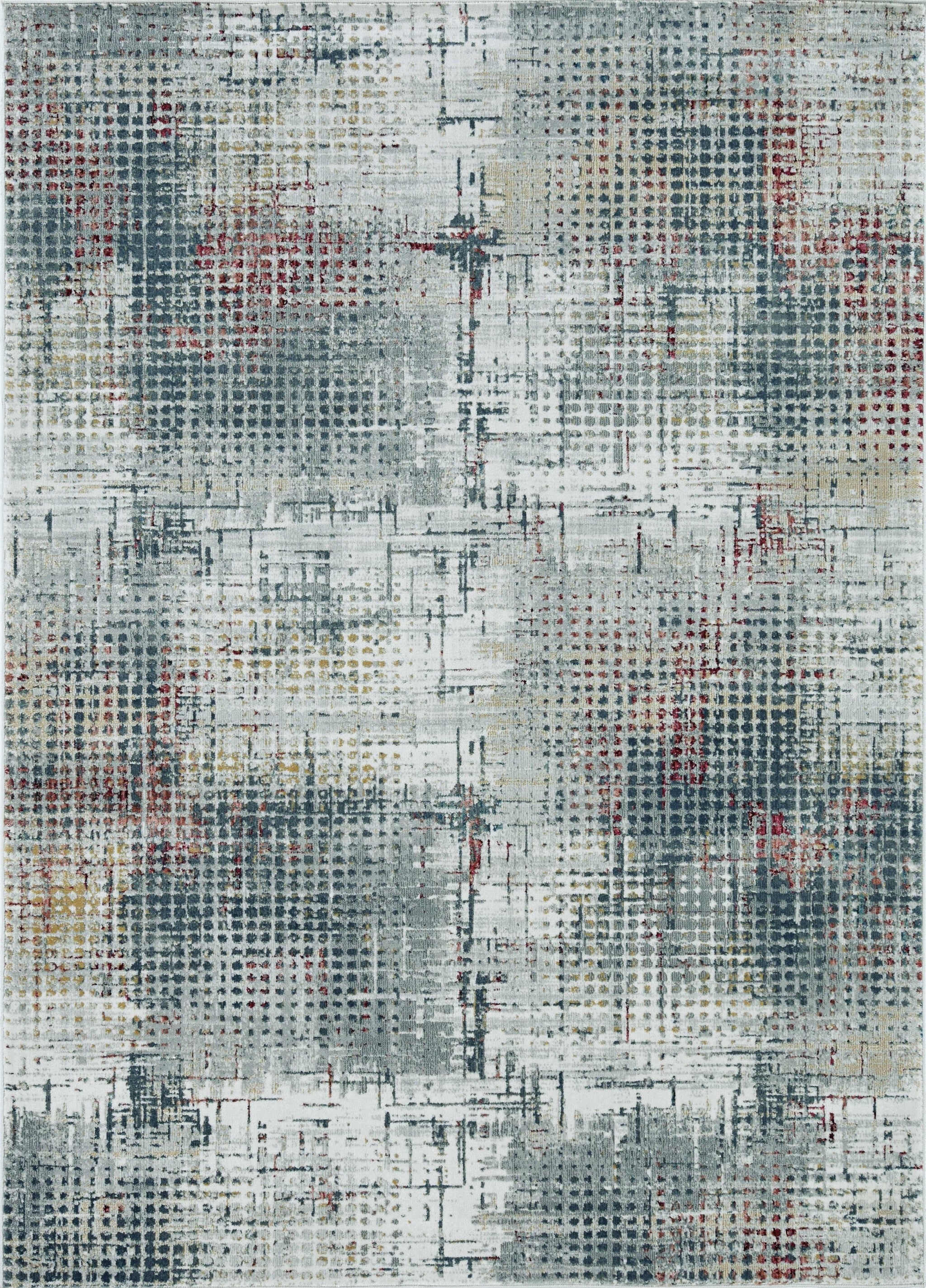 3' X 5' Grey Or Brick Polypropylene And Polyester Rug