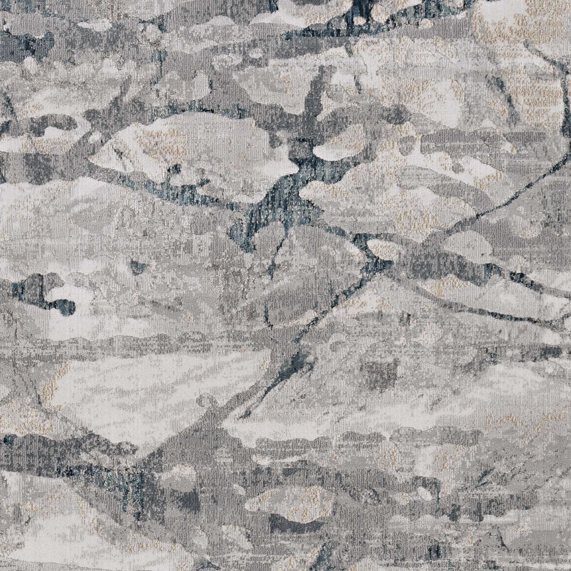 7' X 9' Grey Abstract Design Indoor Area Rug