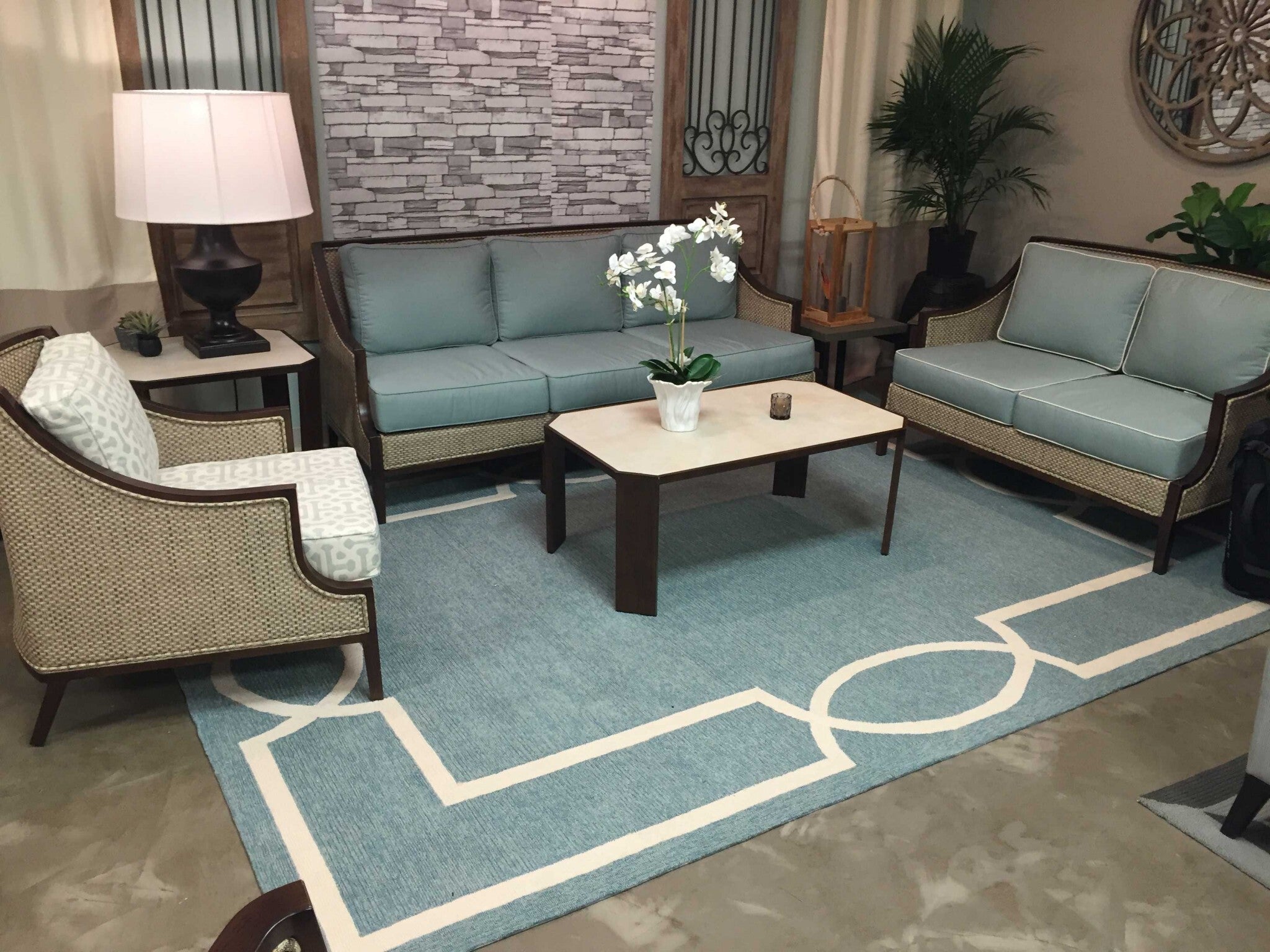 3' X 5' Onyx Coastal Bordered Area Rug
