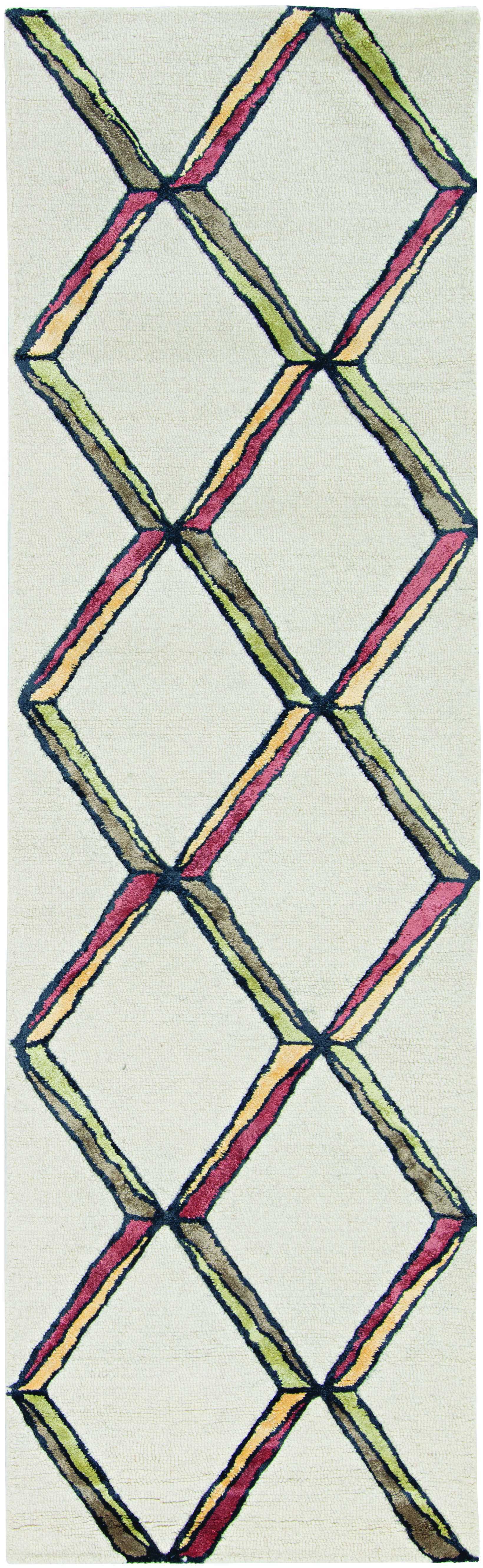 108 X 156 Cream Or Gold Wool Or Viscose Rug