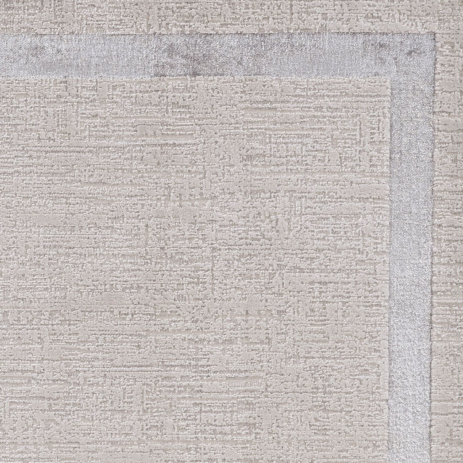10'X13' Ivory Silver Machine Woven Bordered Indoor Area Rug