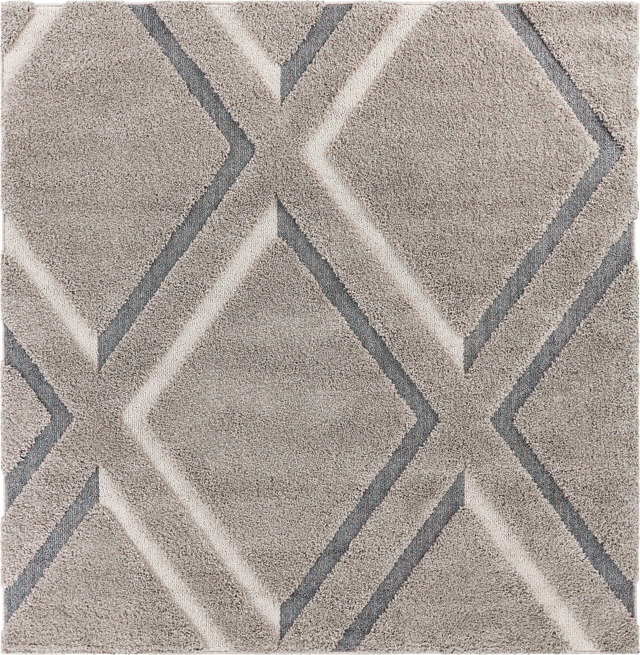 78 X 78 Grey Polypropylene Rug