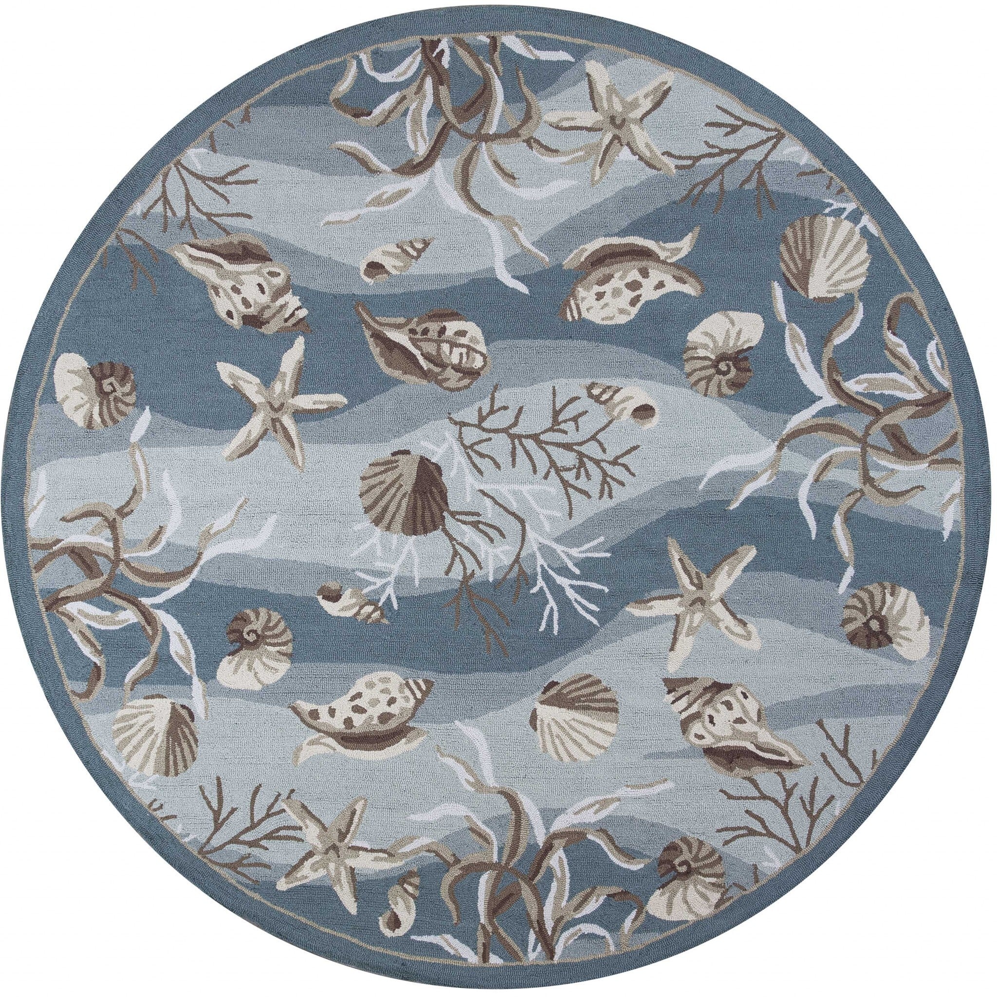 2' X 4' Seafoam Polyester Area Rug