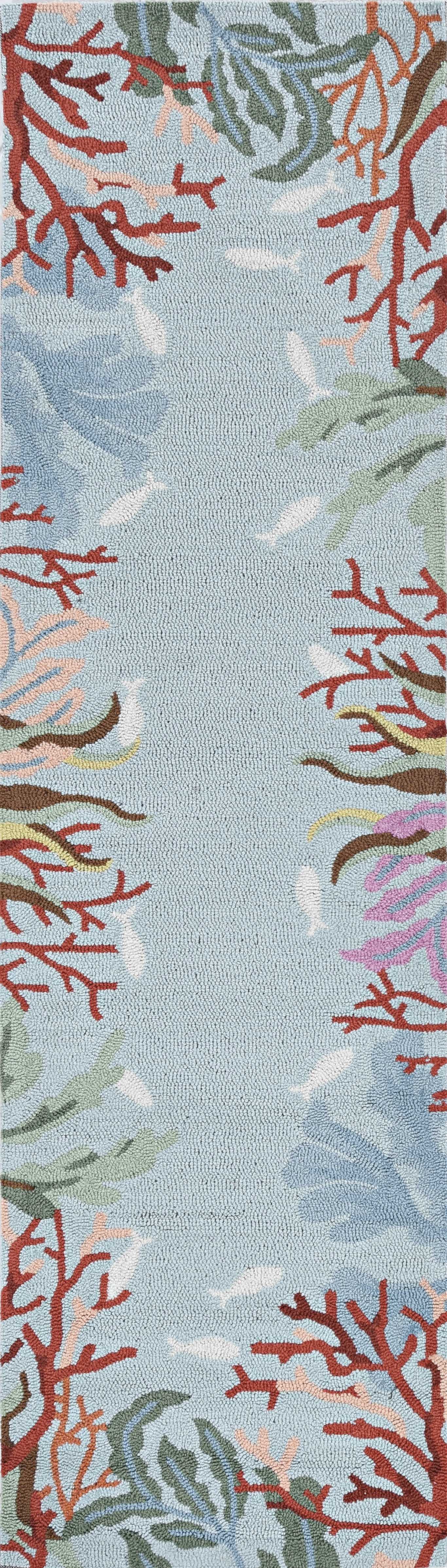 3' X 5' Blue Coral Reef Area Rug