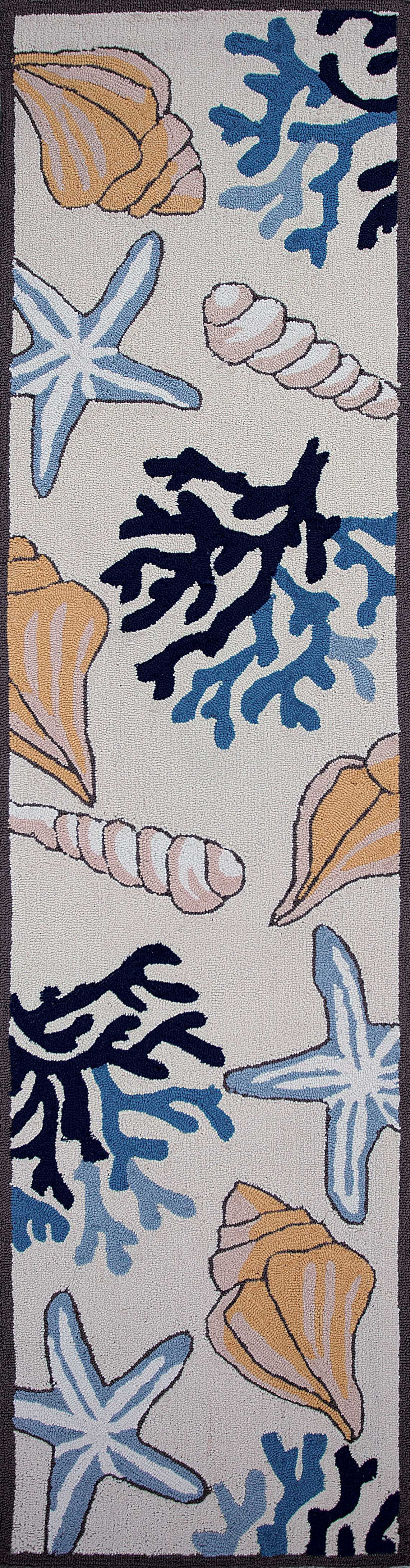 2' X 4' Ivory Polyester Area Rug
