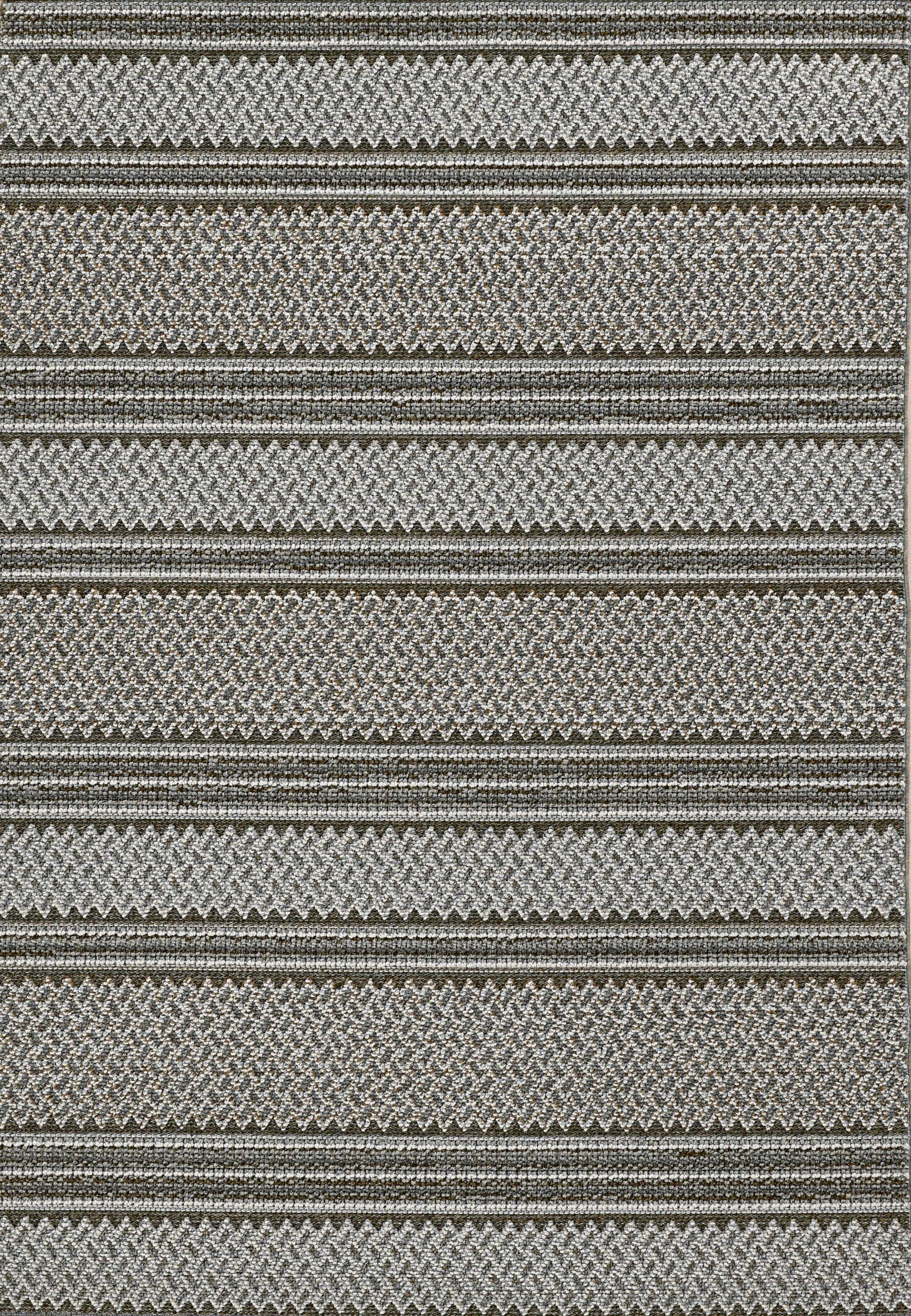 5' X 8' Grey Geometric Area Rug