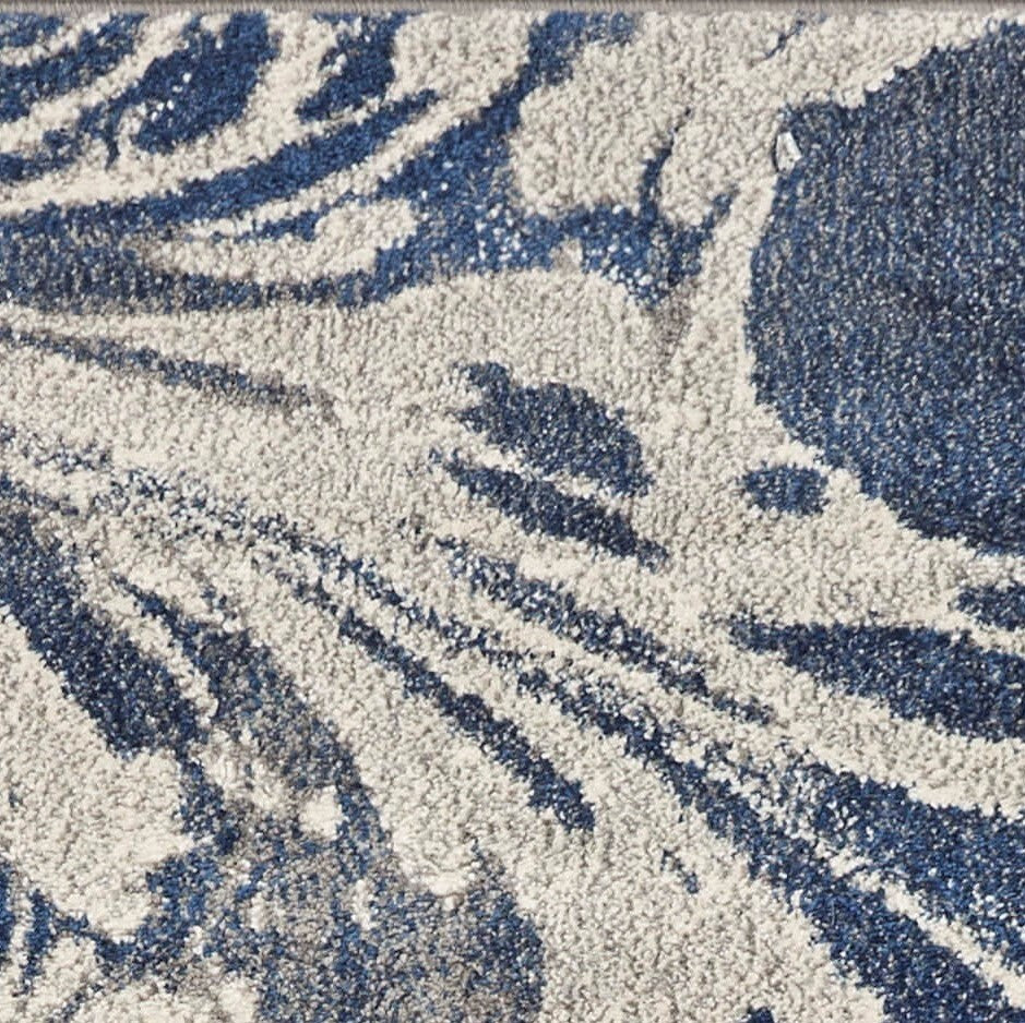 7' X 9' Grey Abstract Marble Design Indoor Area Rug