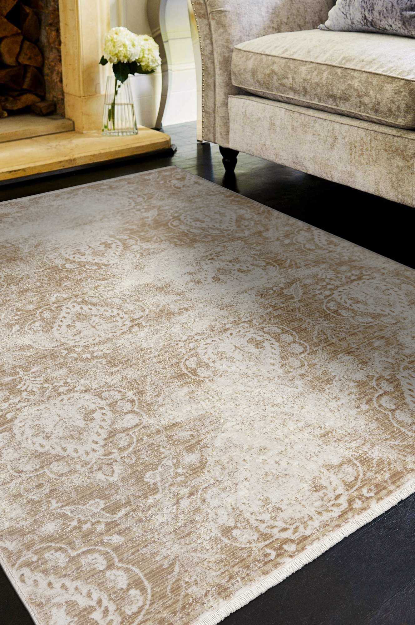 2' X 8' Sand Faded Spades Runner Rug