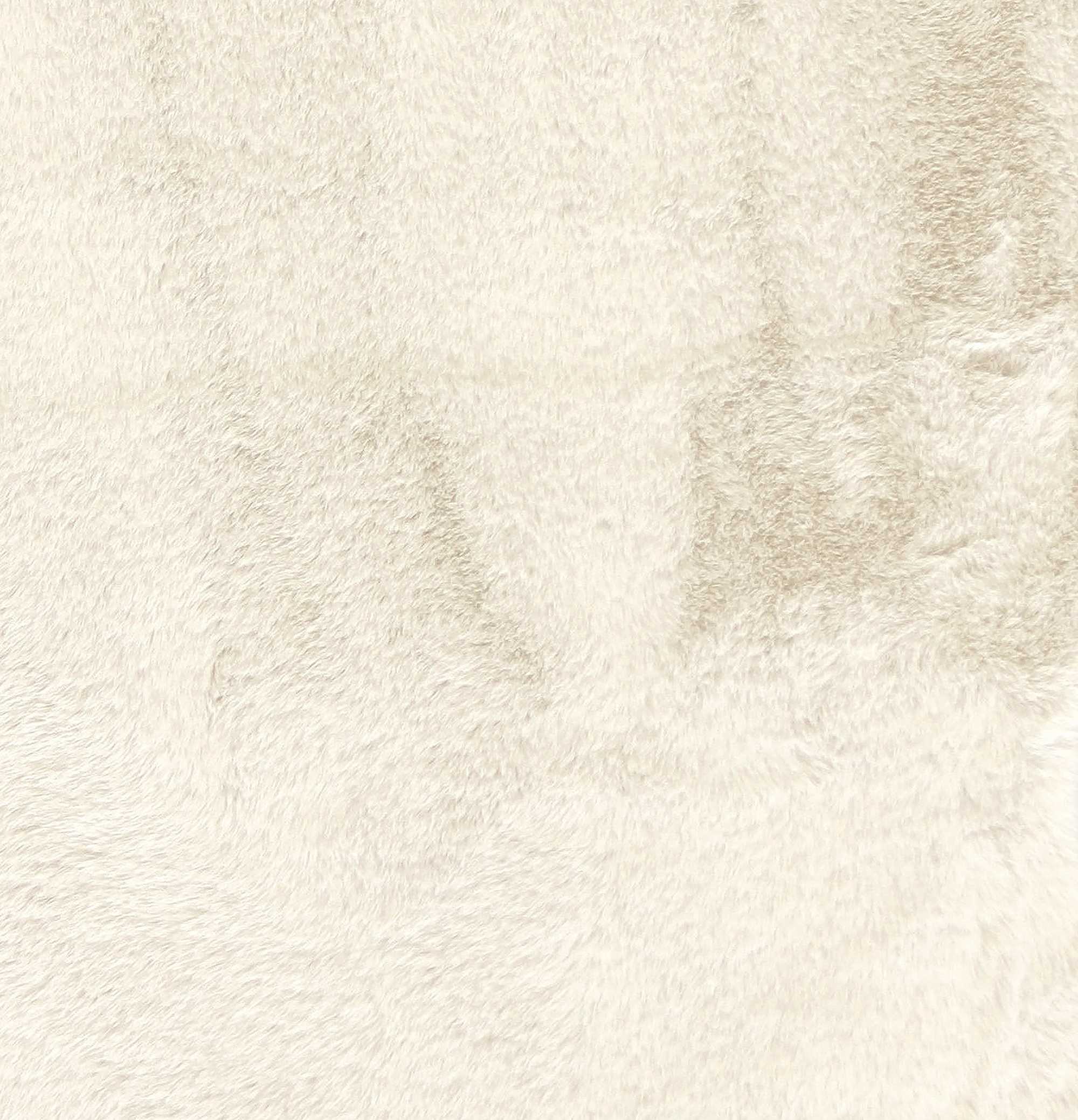 Luxe Faux Rabbit Fur Rectangular Rug 3 X 5 - Ivory