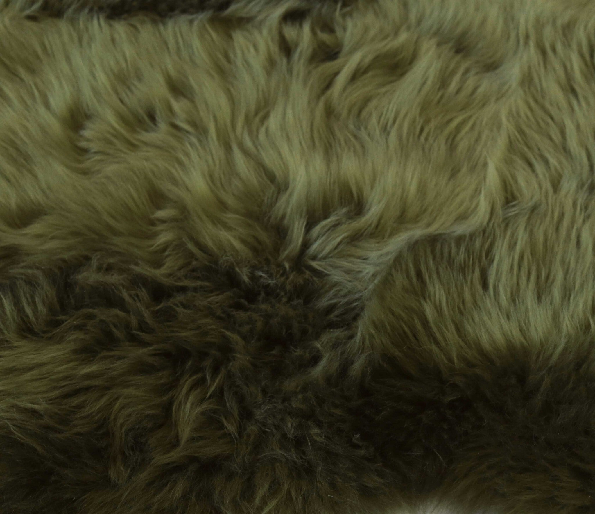2' X 3' Khaki Green New Zealand Natural Sheepskin Rug