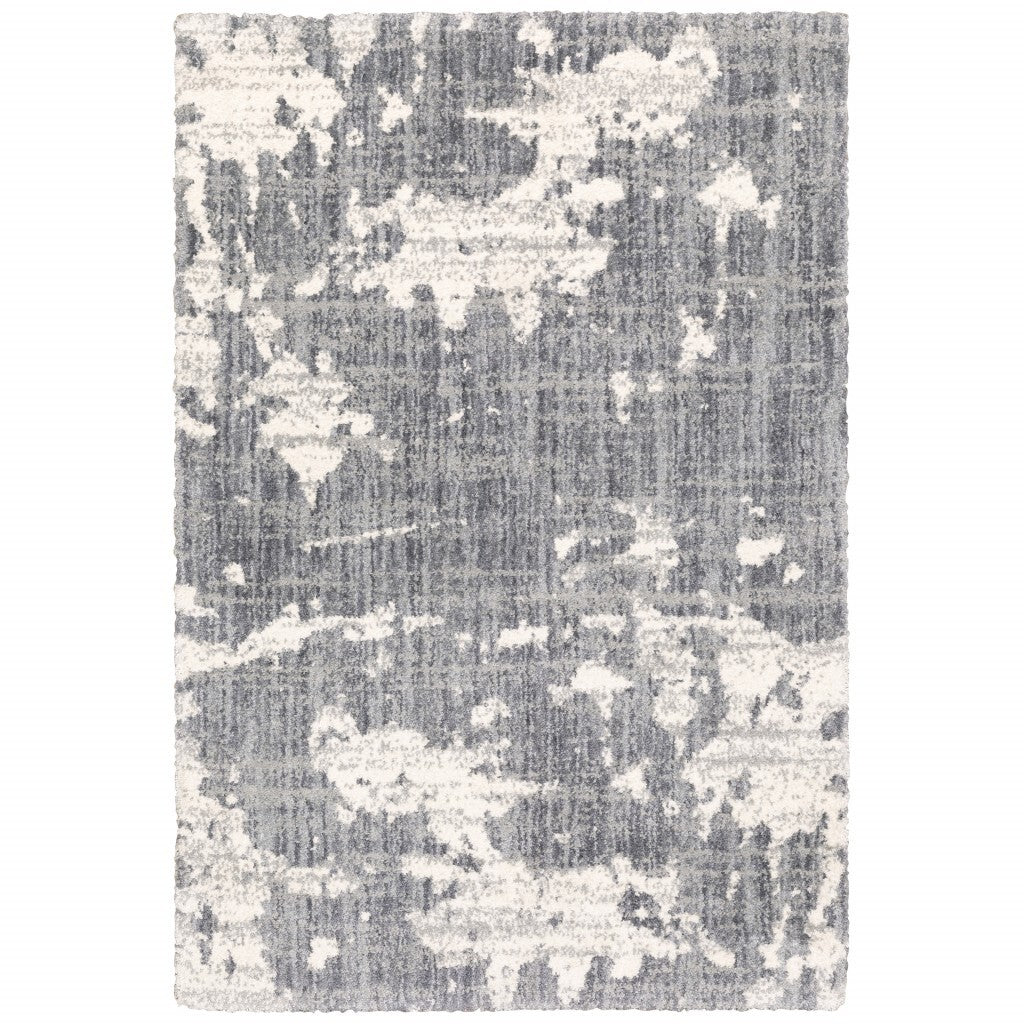 5'X8' Grey And Ivory Grey Matter Area Rug