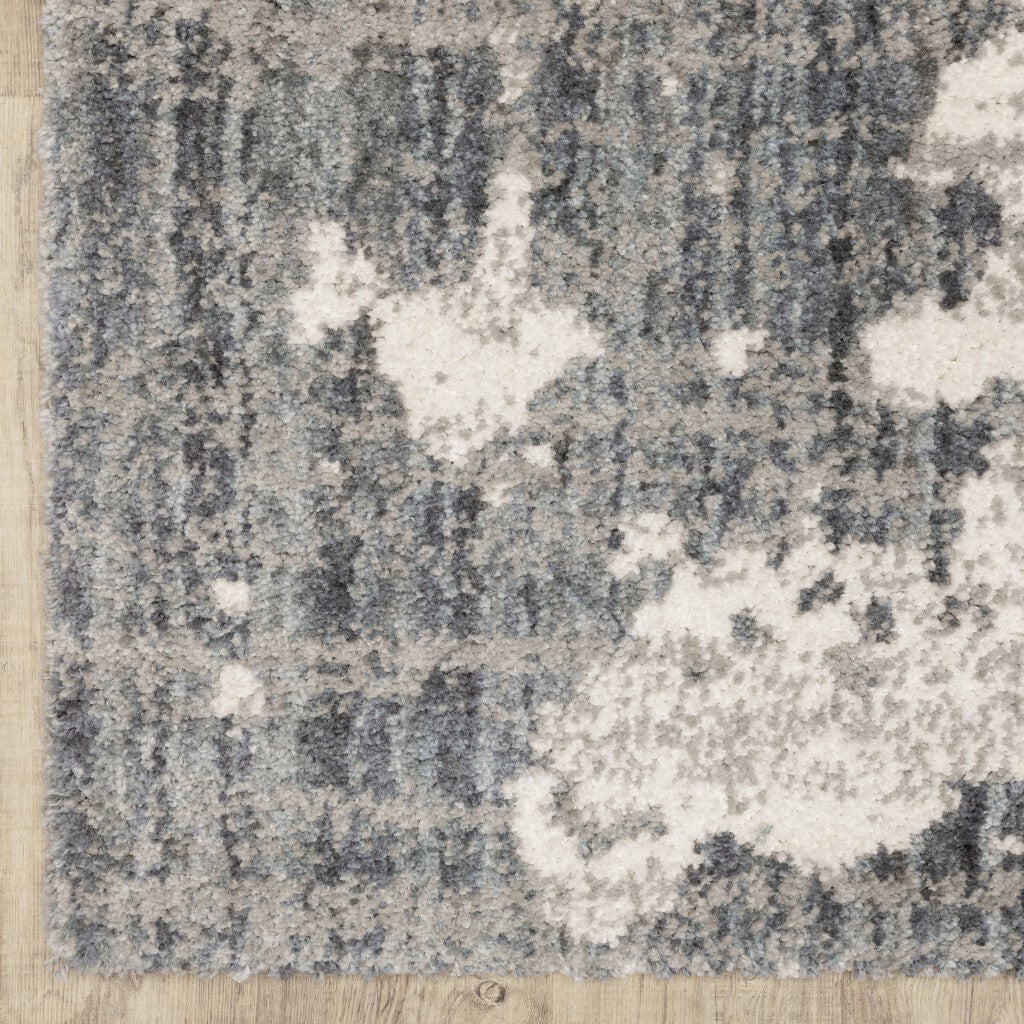 5'X8' Grey And Ivory Grey Matter Area Rug