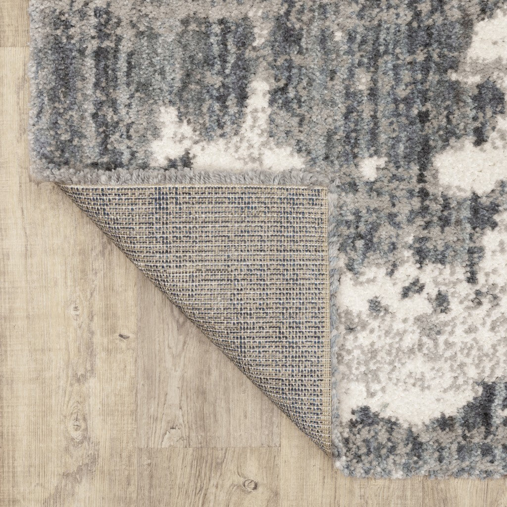5'X8' Grey And Ivory Grey Matter Area Rug