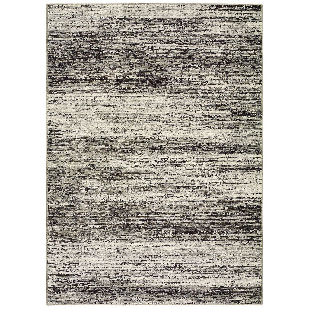 10'X14' Ash And Slate Abstract Area Rug