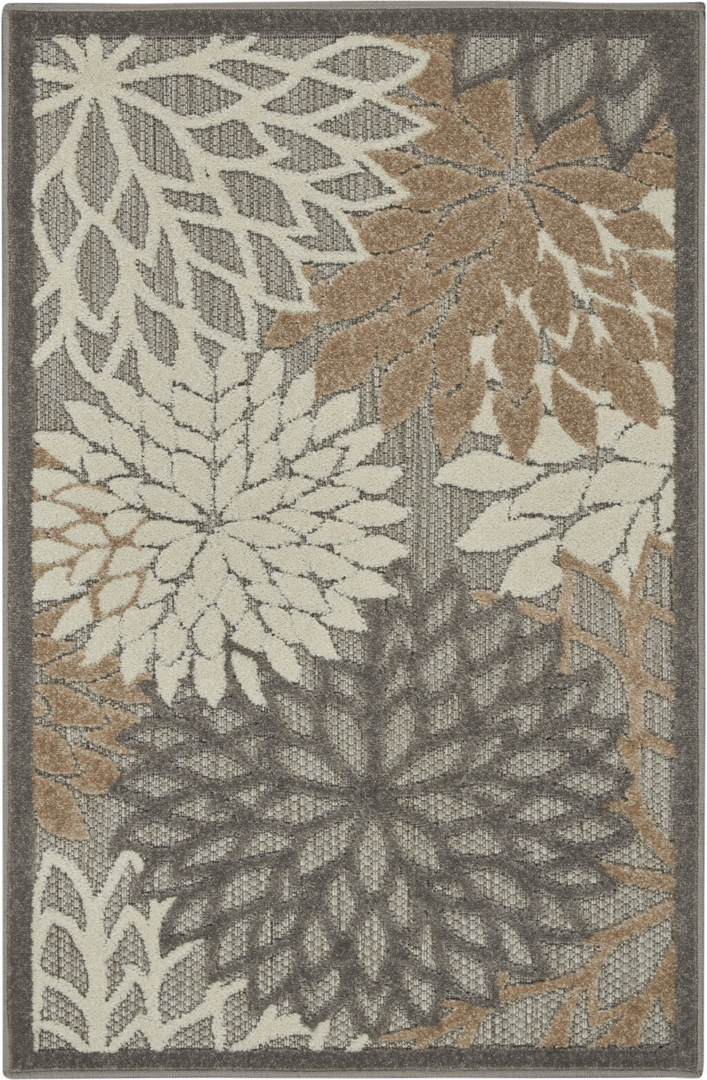 3' X 4' Natural And Gray Indoor Outdoor Area Rug