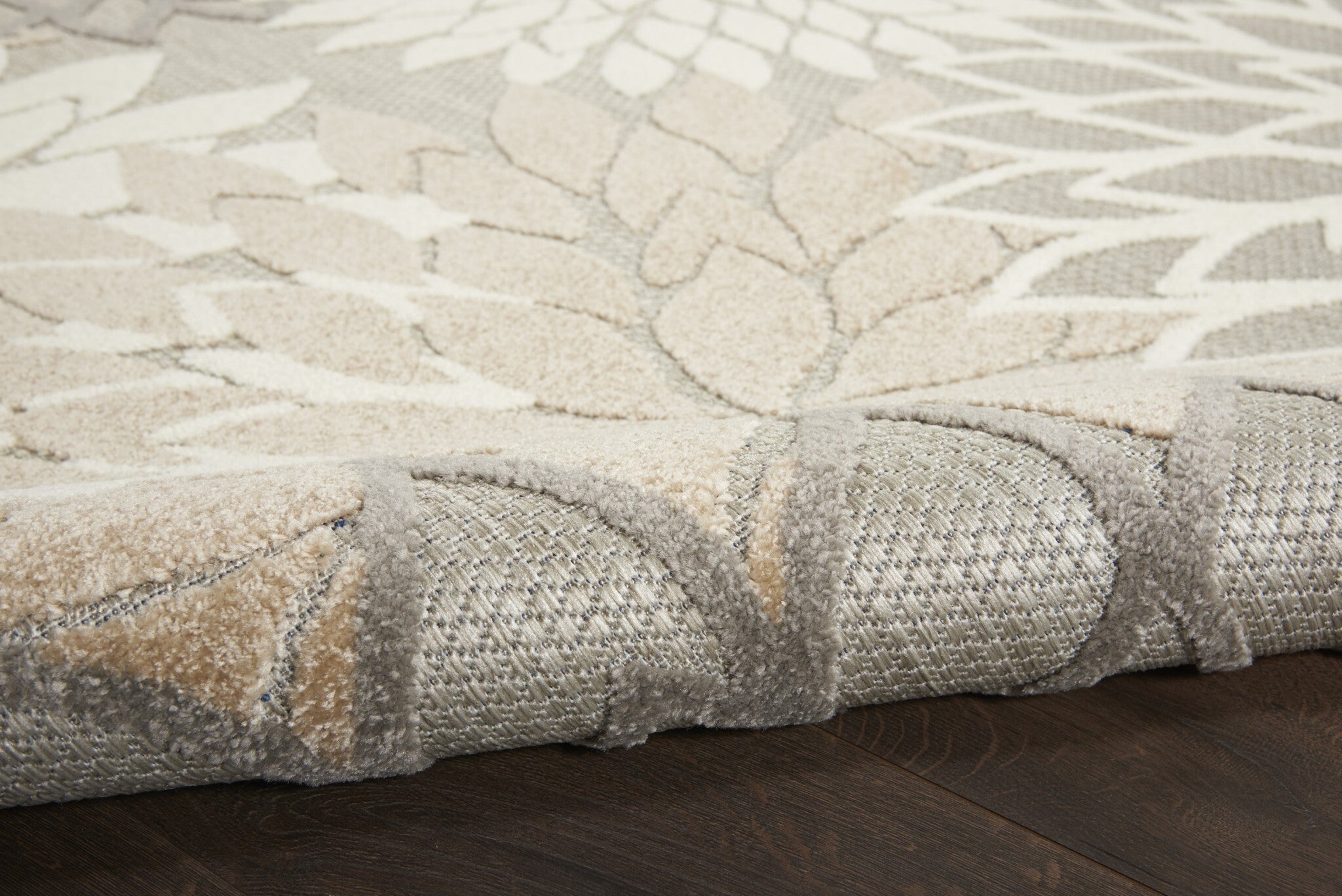 5' X 8' Natural And Gray Indoor Outdoor Area Rug