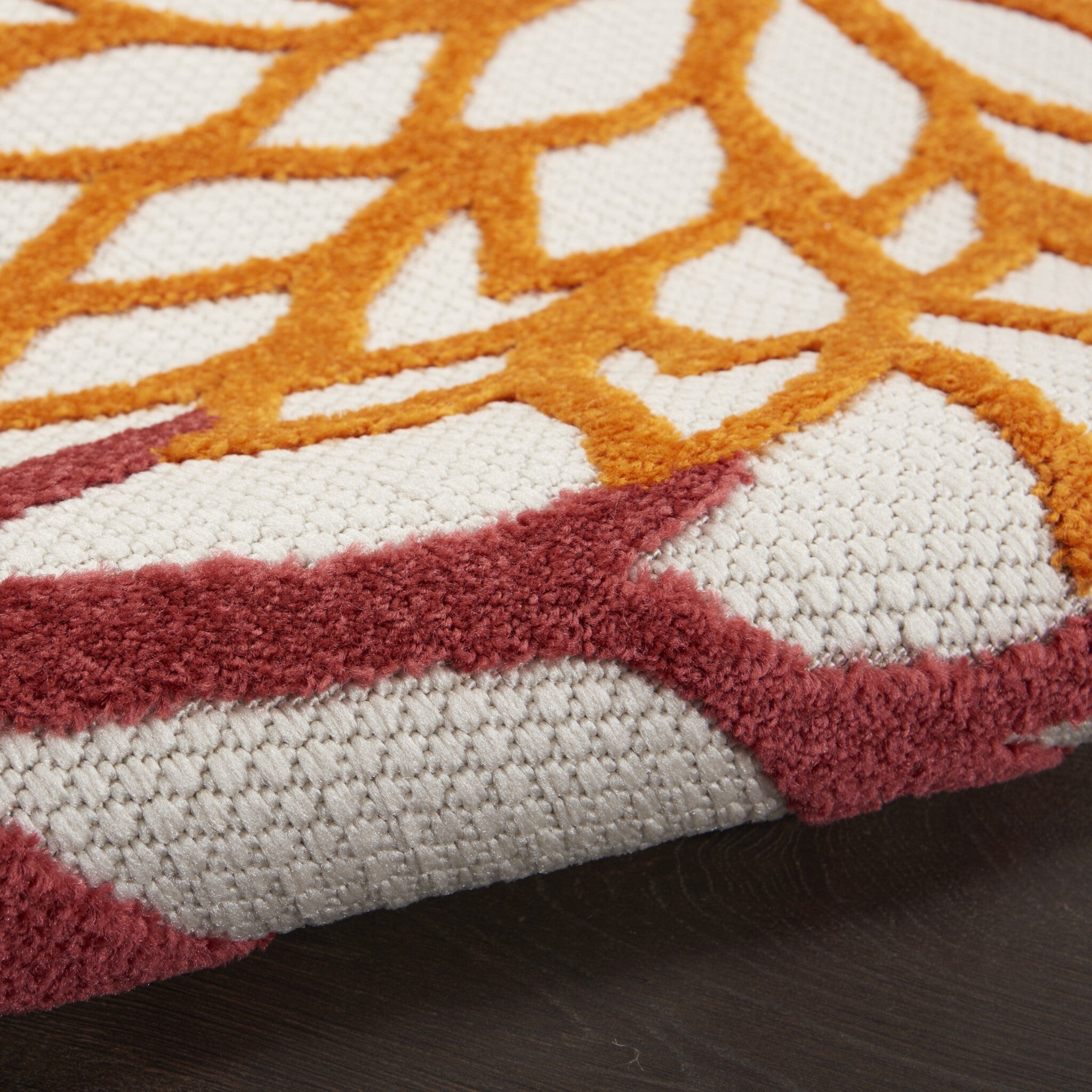 7' X 10' Red Warm Harvest Indoor Outdoor Area Rug
