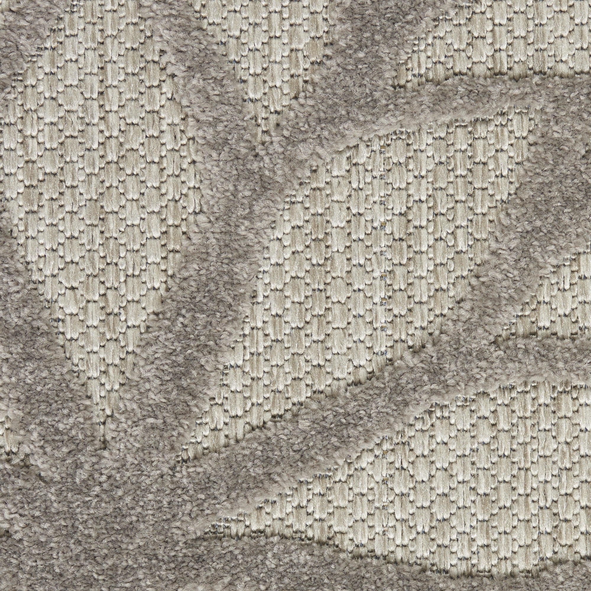 2' X 10' Silver And Gray Indoor Outdoor Runner Rug