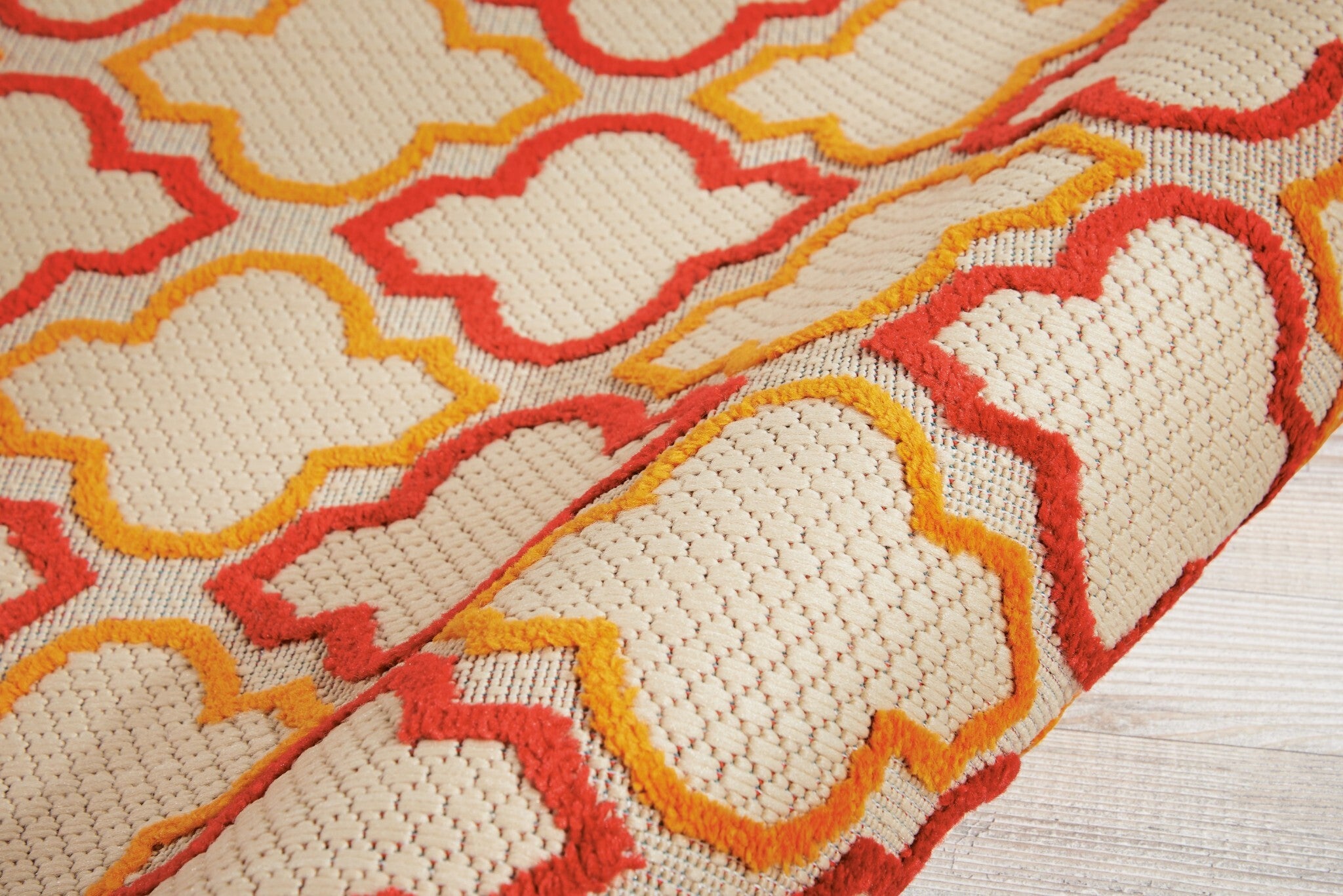 3' X 4' Red Trellis Indoor Outdoor Area Rug