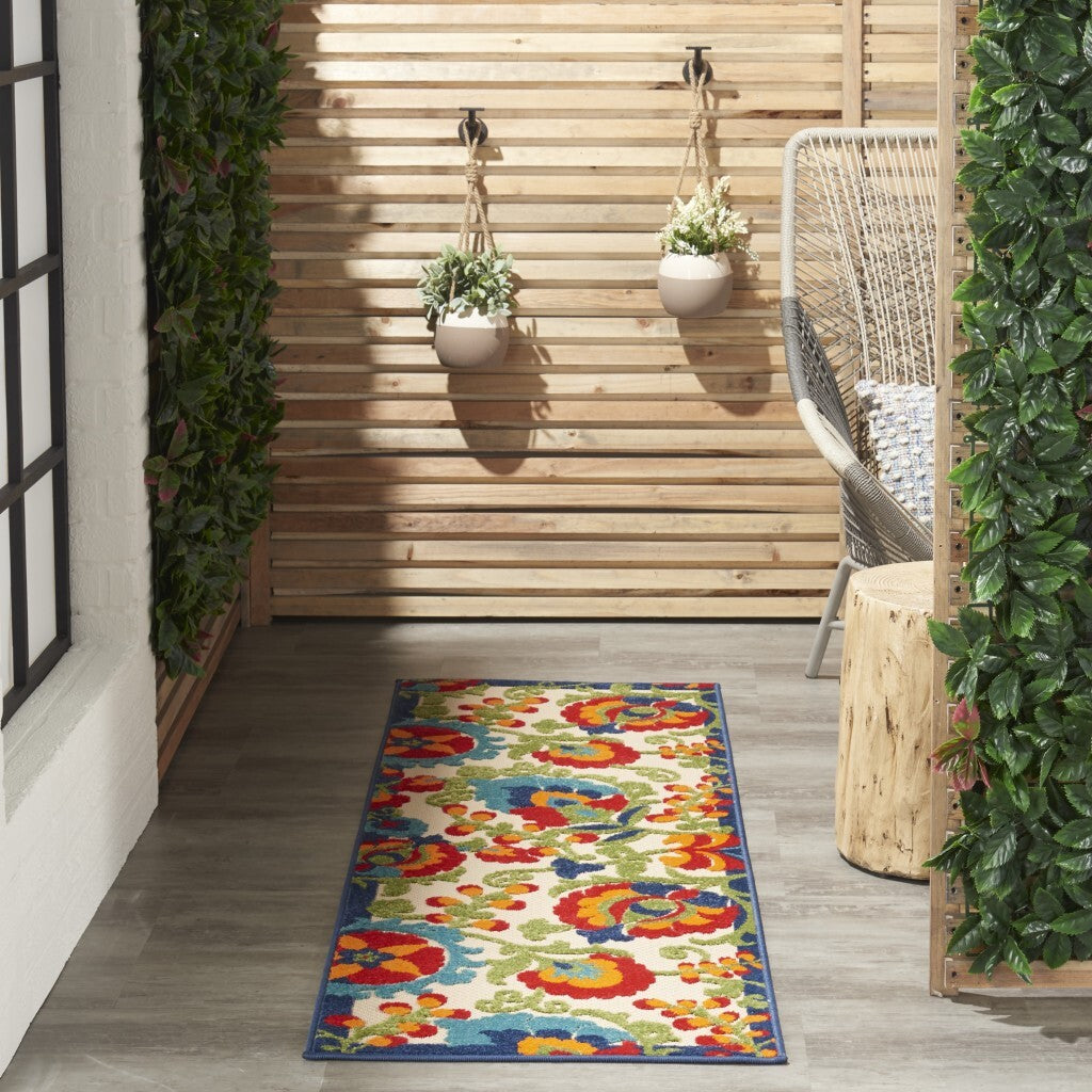 2' X 6' Mediterra Indoor Outdoor Runner Rug