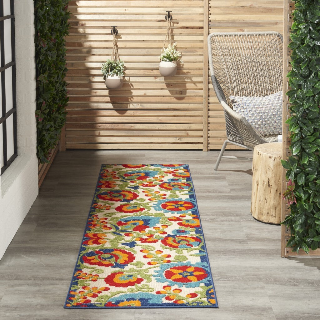 2' X 8' Mediterra Indoor Outdoor Runner Rug