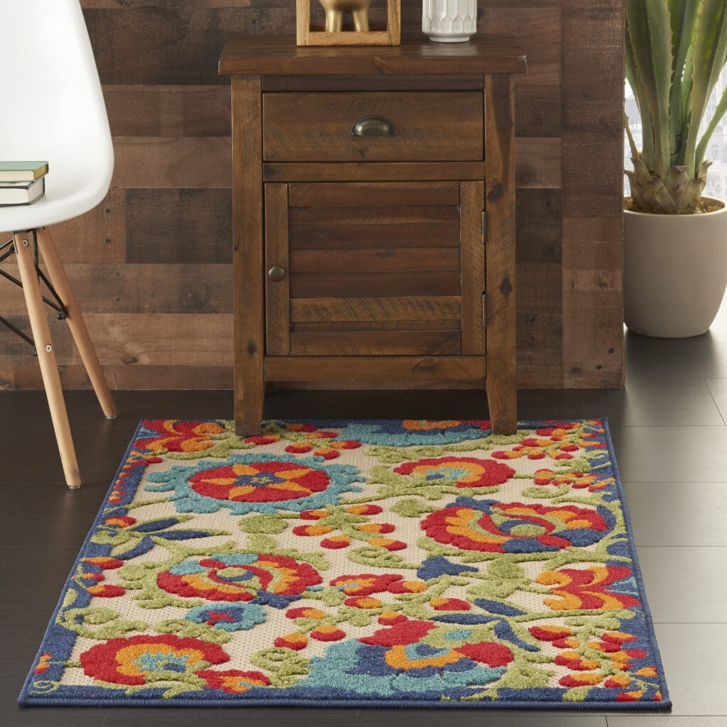 3' X 4' Mediterra Indoor Outdoor Area Rug