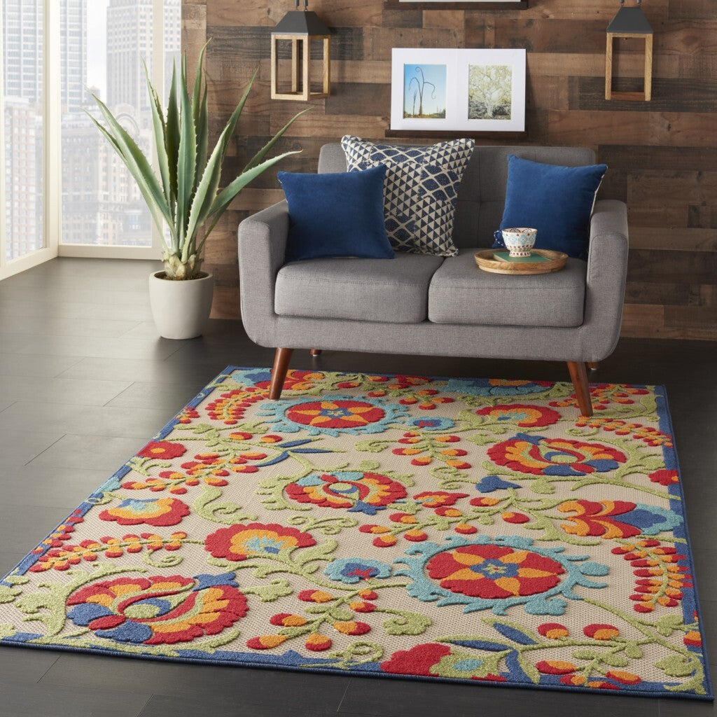 6' X 9' Mediterra Indoor Outdoor Area Rug